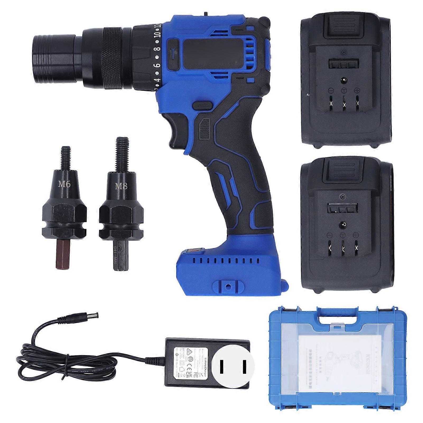 Cordless Rivet Tool Fully Automatic Electric Rivet Gun With M6 M8 Head