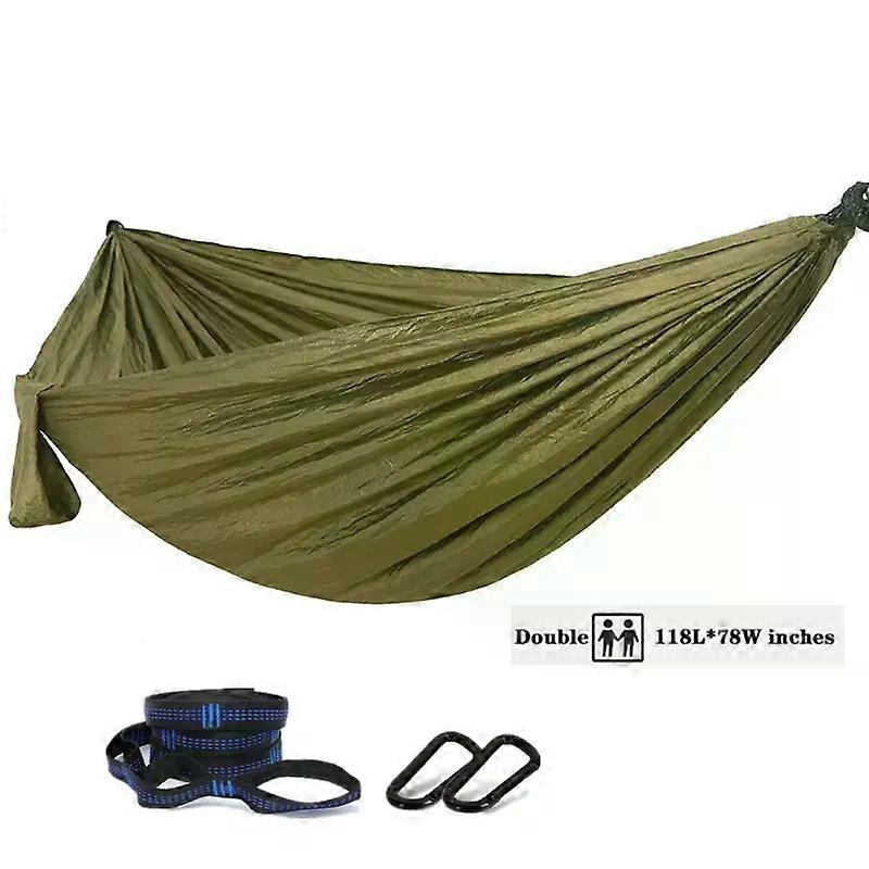 Oversized Double Camping Hammock,Portable Tree Straps Hammock ,210T Nylon Travel Hammock, Lightweight Parachute Hammocks