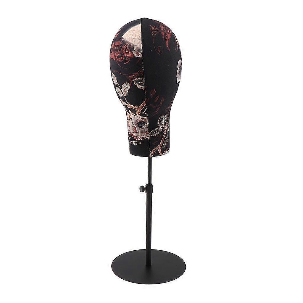 Flower Pattern Head with Adjustable Stand for Wigs Making,Styling and Display,