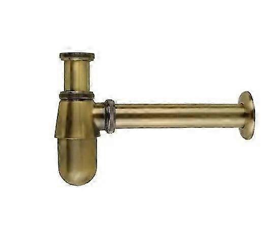 Vidric Basin Drain In Wall Luxurious P-Trap Old Style Solid Brass Wall Siphon Bottle Trap With Basin Pop Up Waste Plumbing Tube