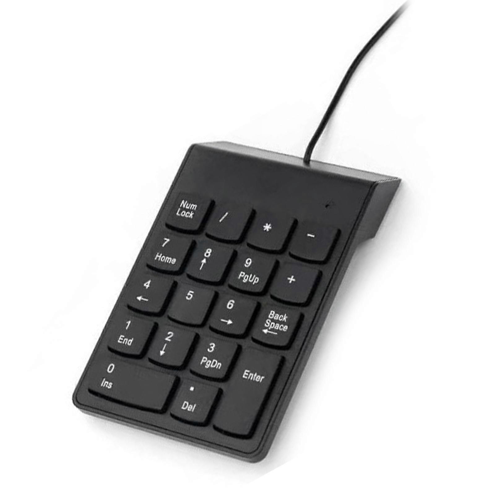 USB Numeric Keypad Ergonomic Keyboard For Office And Gaming Use Featuring Multimedia Shortcuttings With Durability