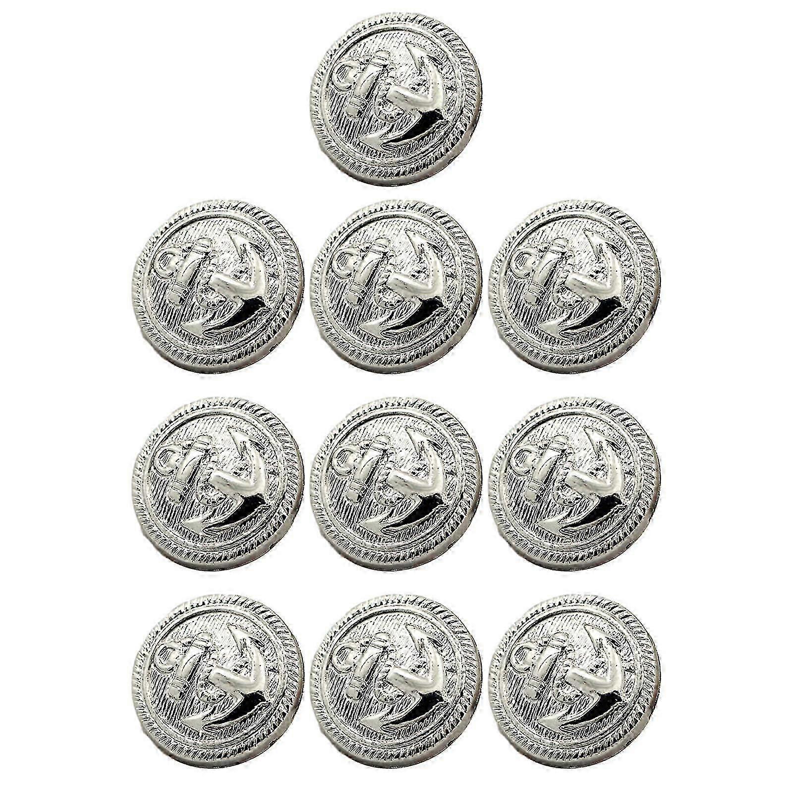 가방 장식용 21mm 양각 바지 단추 10개 앵커 세일러 스타일