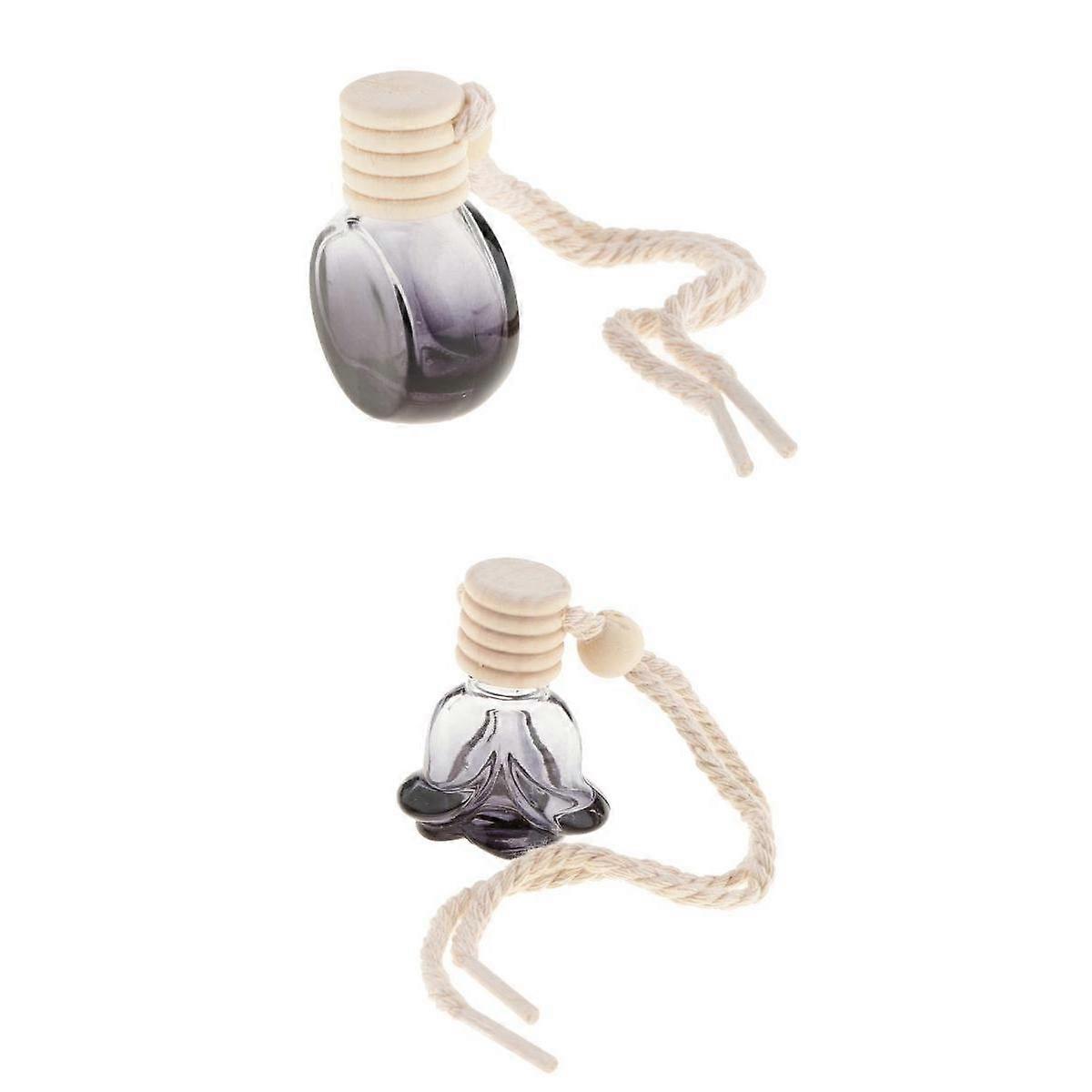 2x 10ml Empty Bottles Pendant Car Hanging +Ball