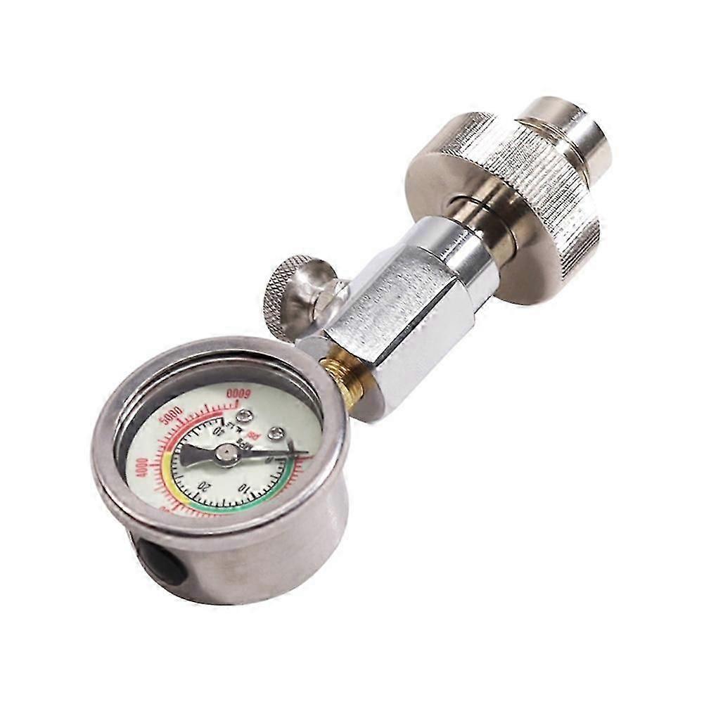 Tauchen Lufttank Druckprüfer Checker Din 232/300 Bar mit 400Bar/6000Psi Manometer