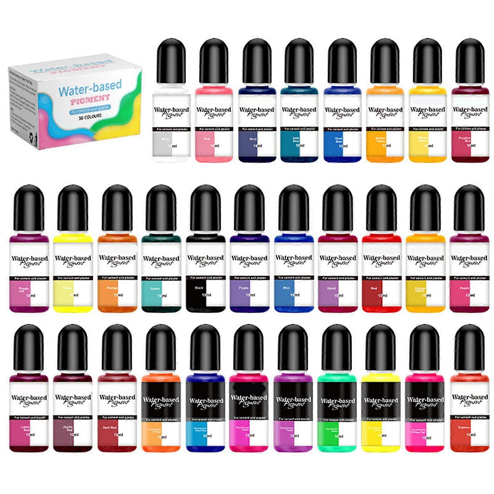 Pack of 30 Ink Collection Unique Colors Epoxy Dye Smudging Dye Epoxy Resin Paint Suitable for Crafting Enthusiasts