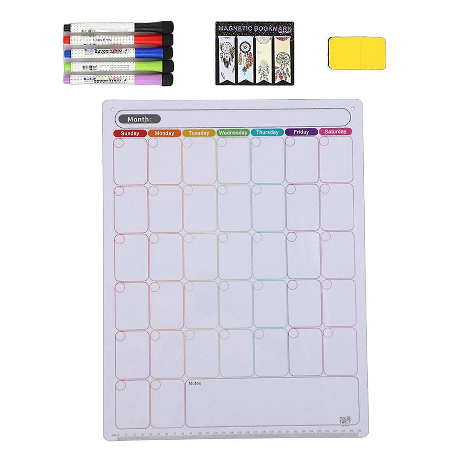 冷蔵庫カレンダーウィークリープランナーメモボード磁気ホワイトボードカレンダーマンスリープランナーボード食料品買い物リスト