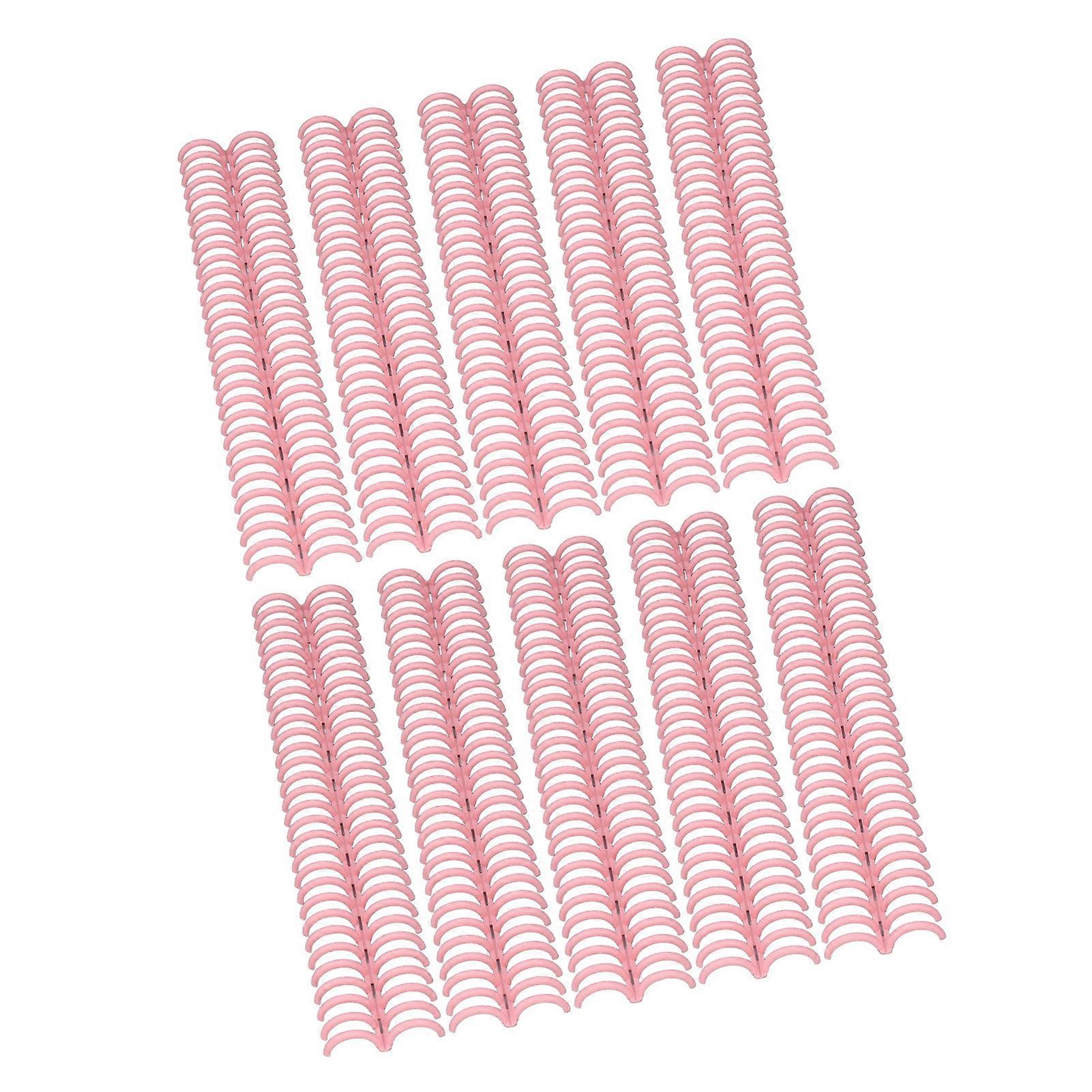 10Pcs Comb Binding Spines 150 Pages 30 Ring Plastic Binder Combs Easy to Open Close Adding 19mm for A4 Paper Pink 