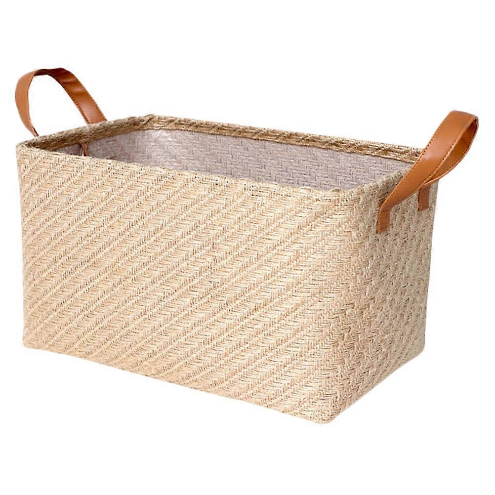 Stylish Jute Cloth Woven Basket, Rustic Container for Everyday Storage Needs