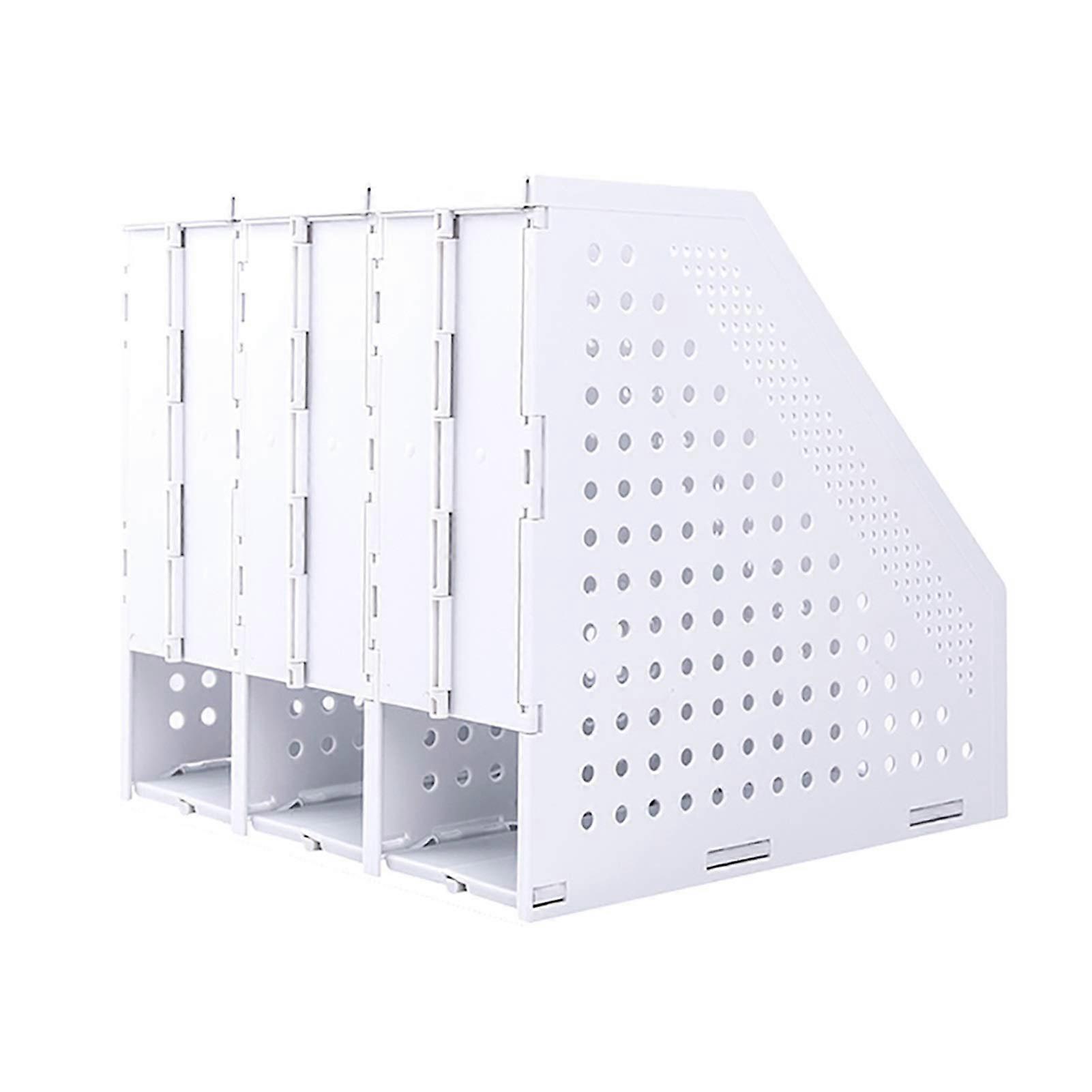 Desktop Zine File Holder Rack, Extendable File Organizer Box for Office Desk Ref: 2044