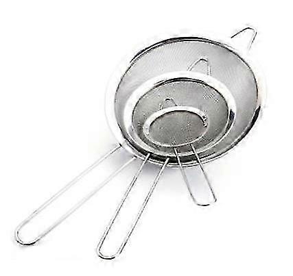 Fine Mesh Strainer Set with Additional Recipe eBooks for Kitchen Use