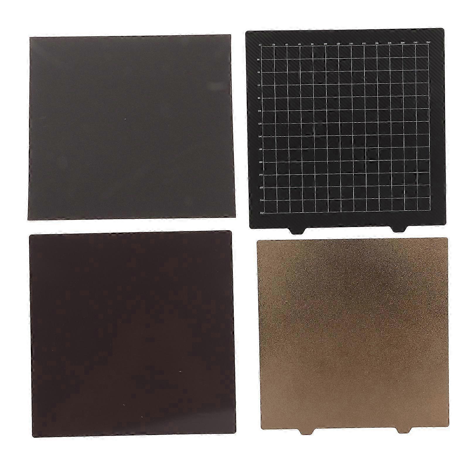 Spring Steel Build Plate PEI Powder Carbon Fiber Double Side 3D Printing Spring Steel Sheet With Magnetic Base Compatible with 3D Printers 3