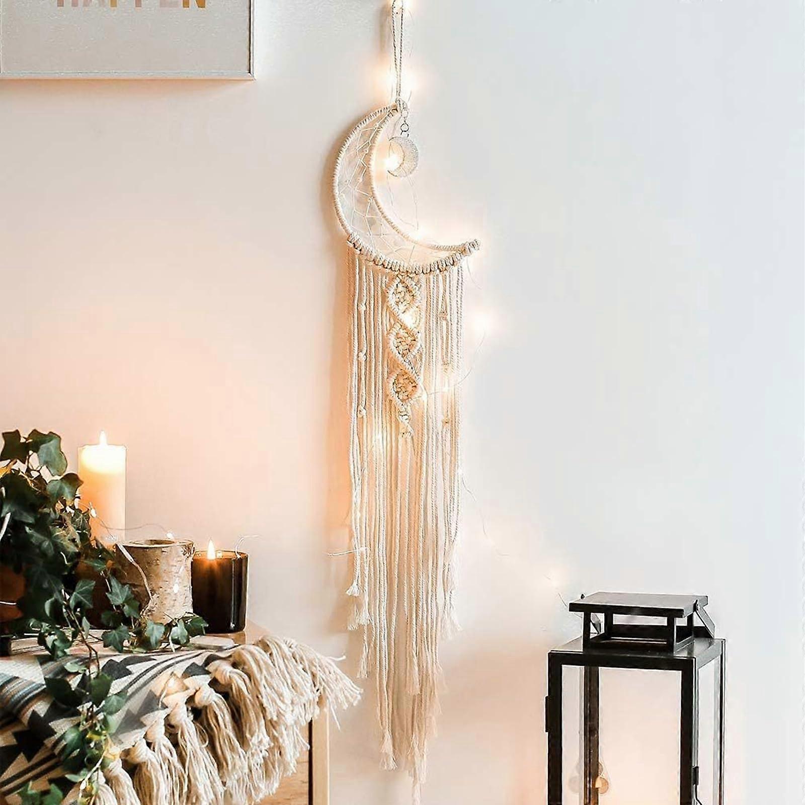 Boho Dream Catcher Macrame Wall Hanging For Bedroom Decor Boho Style Wall Decoration