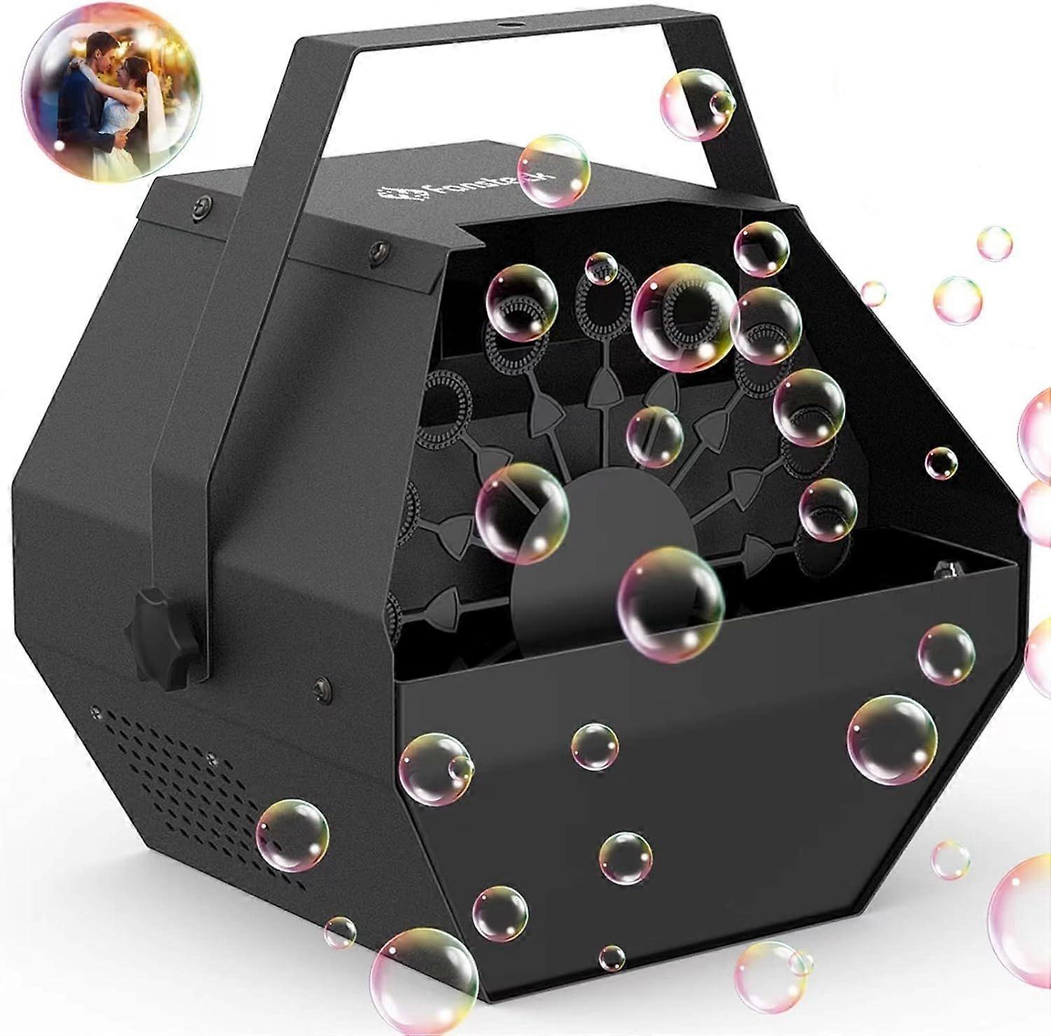 Bubble Machine, Wireless Automatic Metal Bubble Machine, Upgraded High Efficiency Quiet Mo