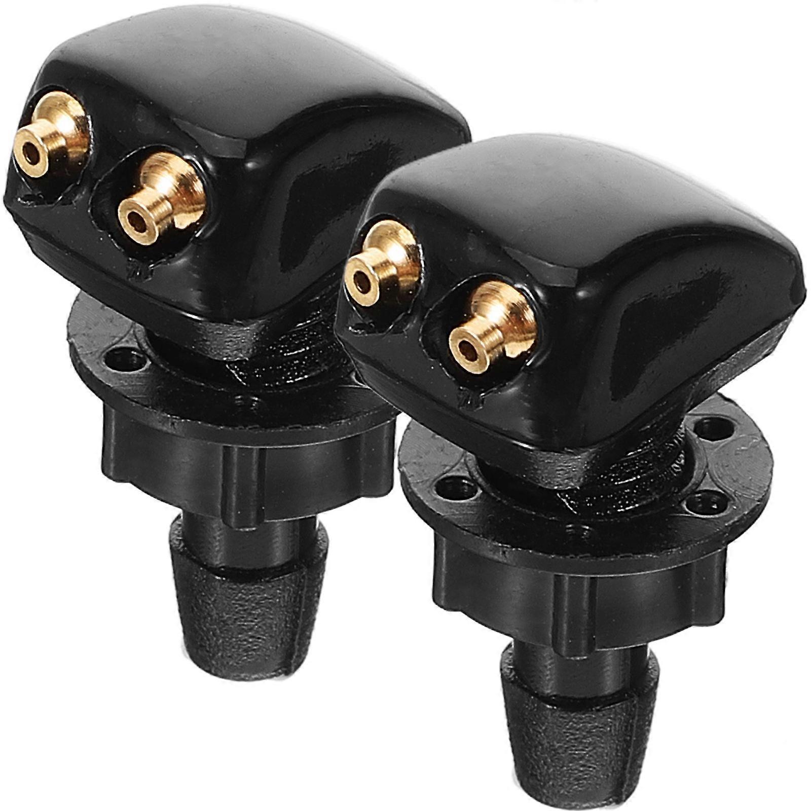 2pcs Durable Windshield Washer Spray Nozzles for Front Wipers – Easy Installation Replacement Parts Compatible with Multiple Car Models for Enhanced