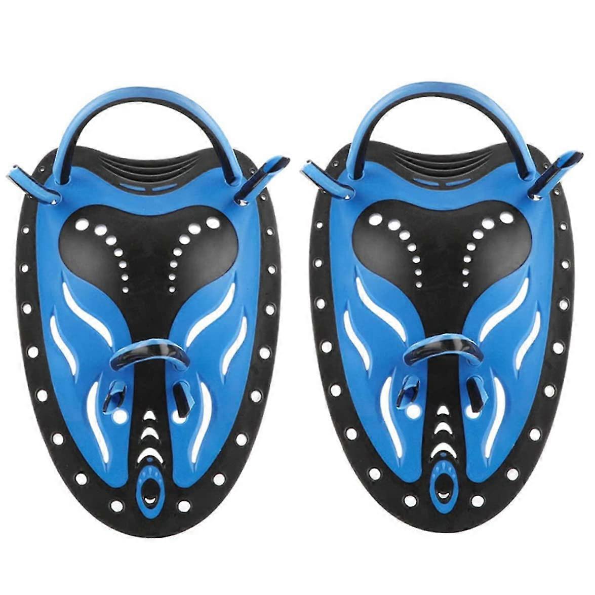 Swimming Paddle Power Hand Paddles Swimming Training Tools for Blue Adjustable