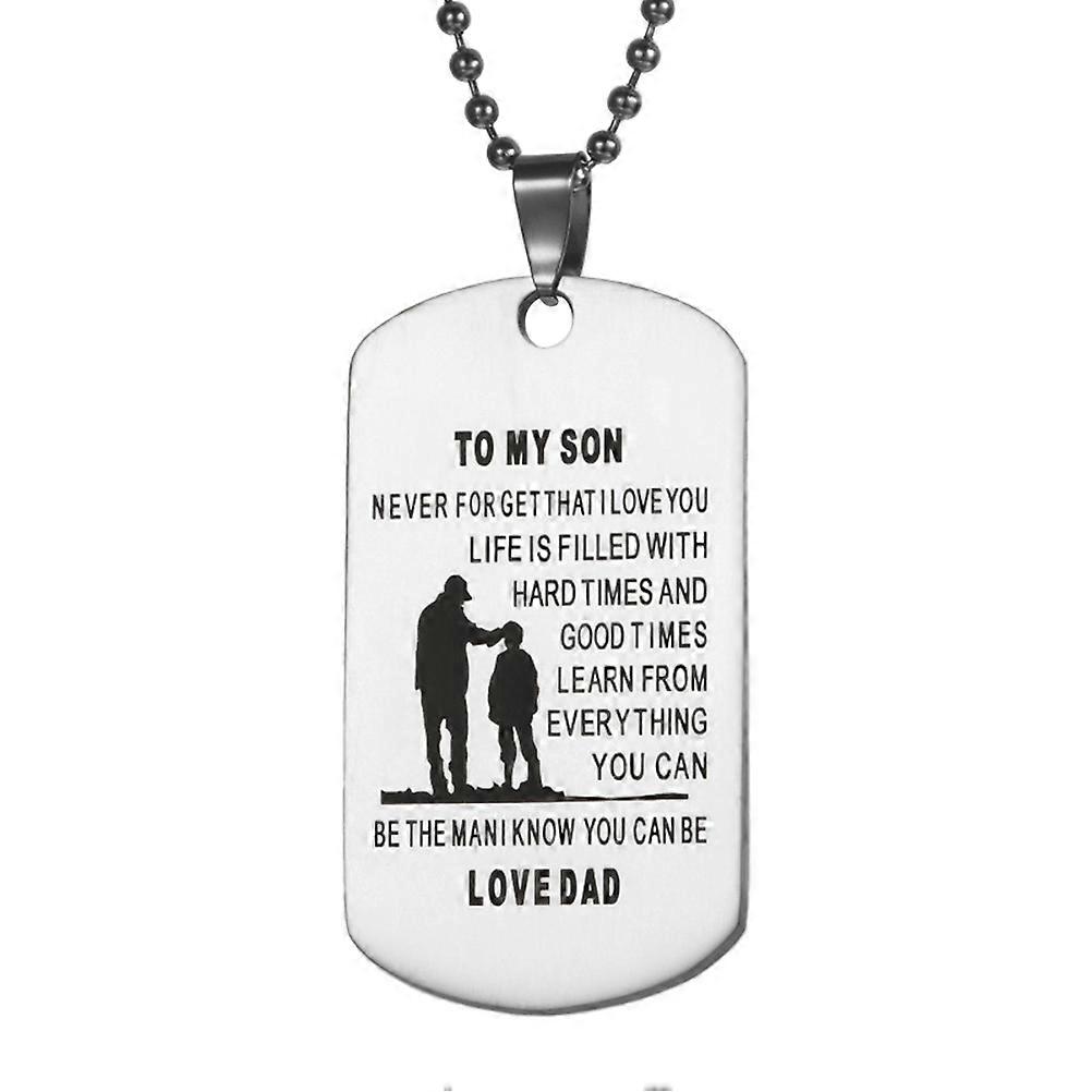 Father Son Necklace Pendant Chain Assorted Color 60cm 23.6 Inch 2Pack