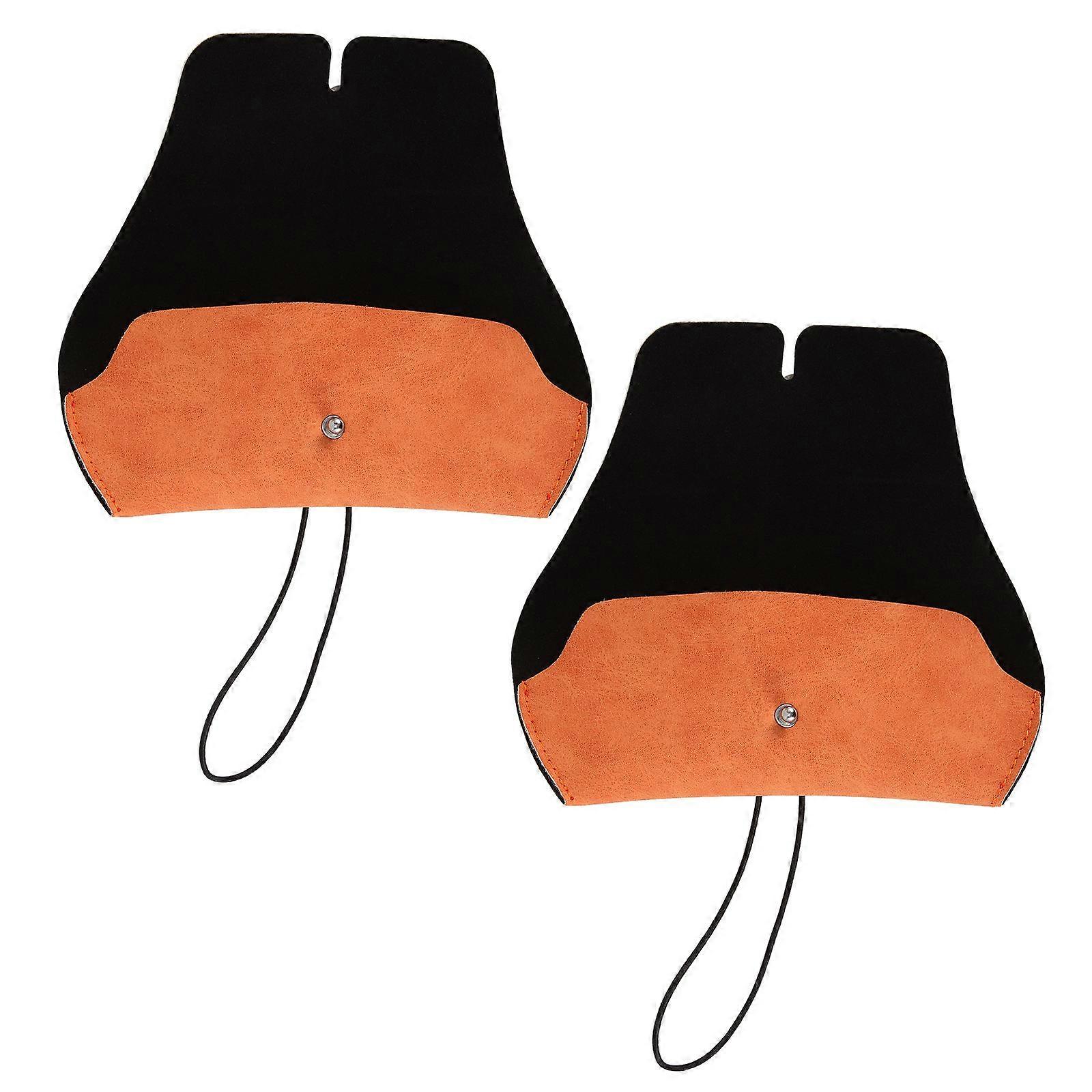 Glasses Cases For Sunglasses Storage Container Leather Rectangular Simple Design Travel 2Pcs
