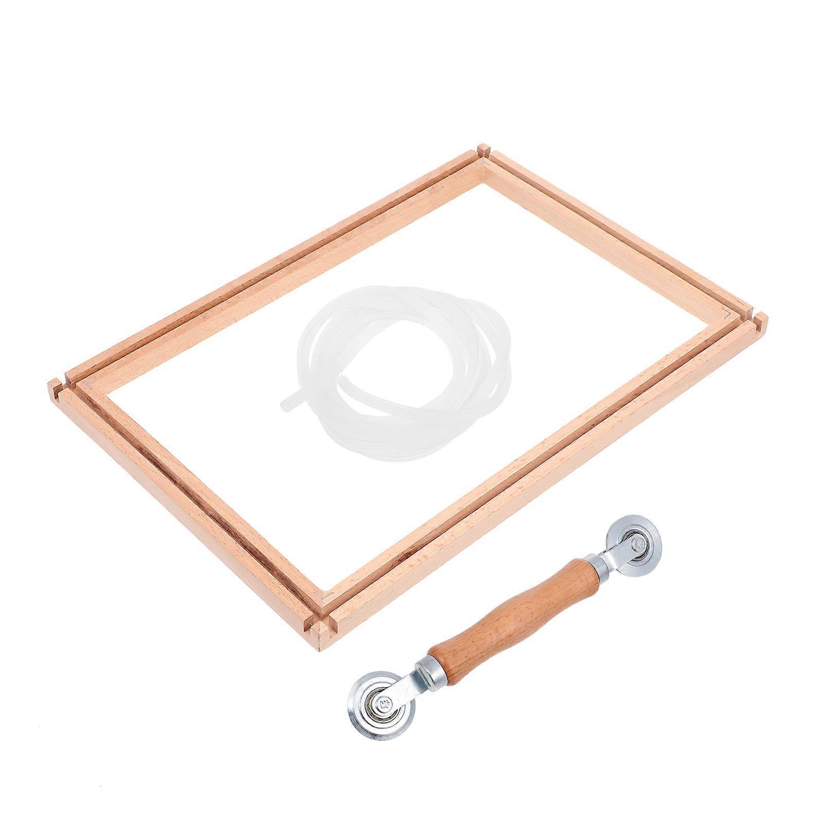 Embroidery Scroll Frame Embroidery Tapestry Frame Craft Projects Khaki Synthetic Material Simple Design 1 Set