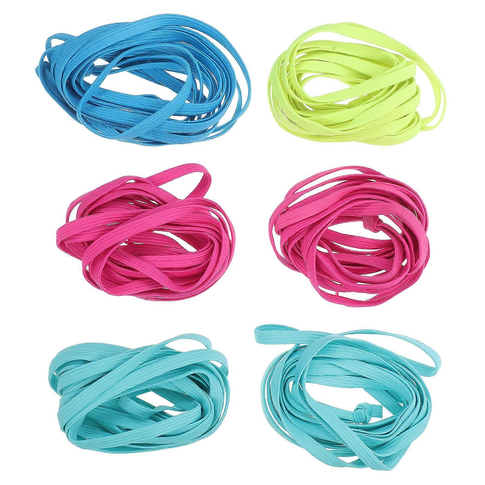 Here's a polished product description for your lightweight skipping ropes:
**6pcs Lightweight Skipping Ropes – High Elasticity Latex Jump Ropes