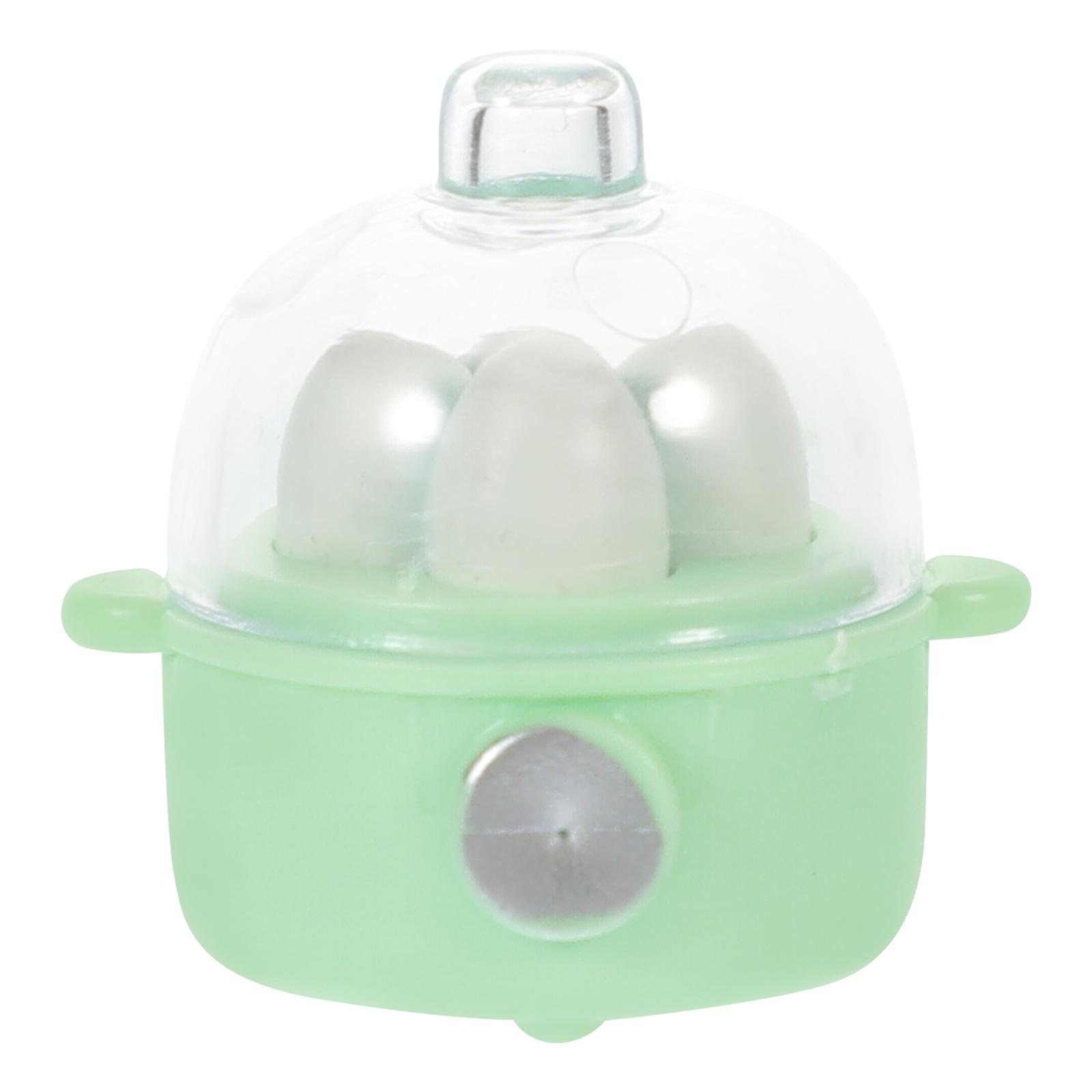 Dollhouse Mini Egg Cooker Compact Green 2.40X2.20X2.00CM Cooking Simulation 1Pack