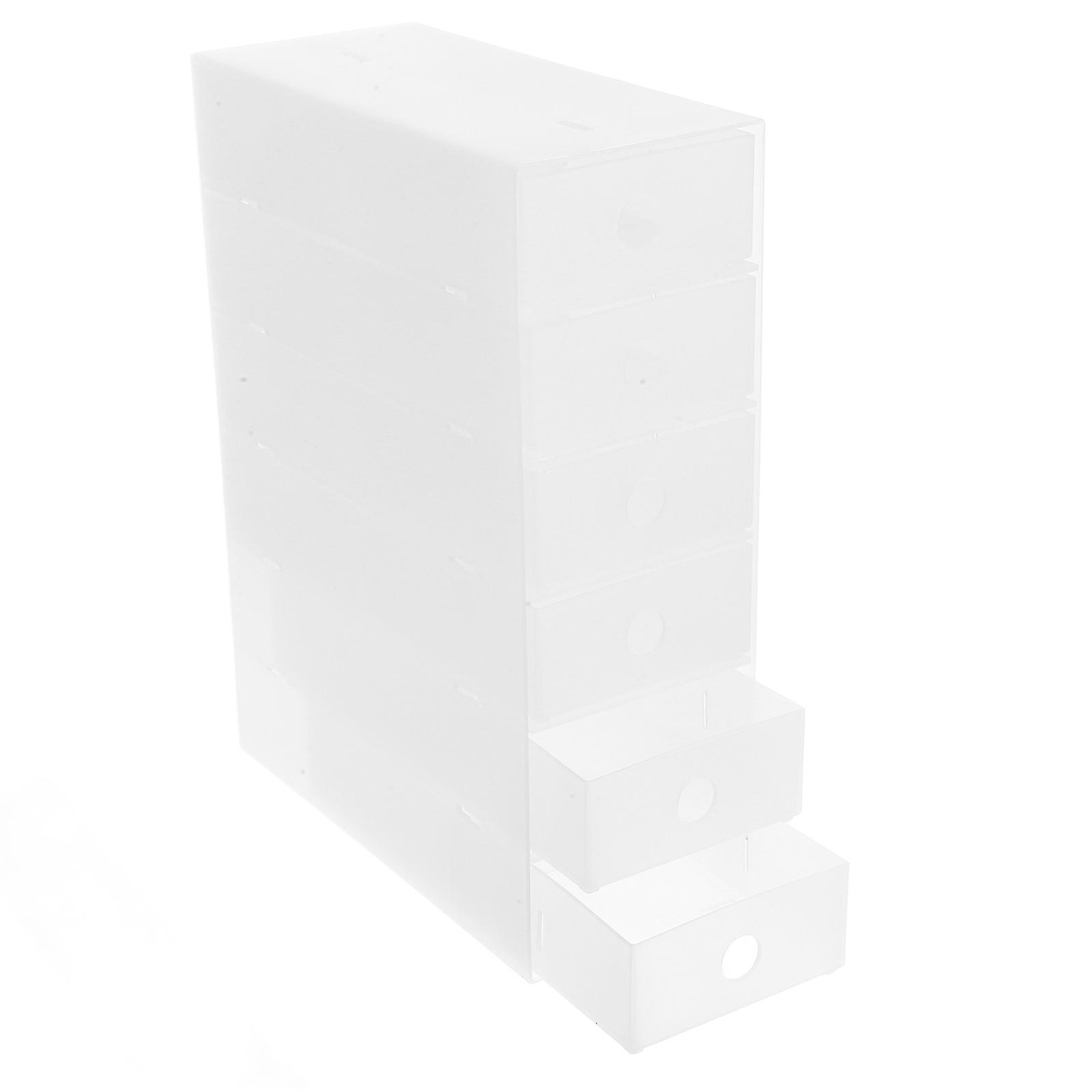Drawer Organizer Plastic Organizer With Drawers Rectangular Design Transparent Color 32.00X24.00X10.80Cm Compact And Portable For Office 1Set