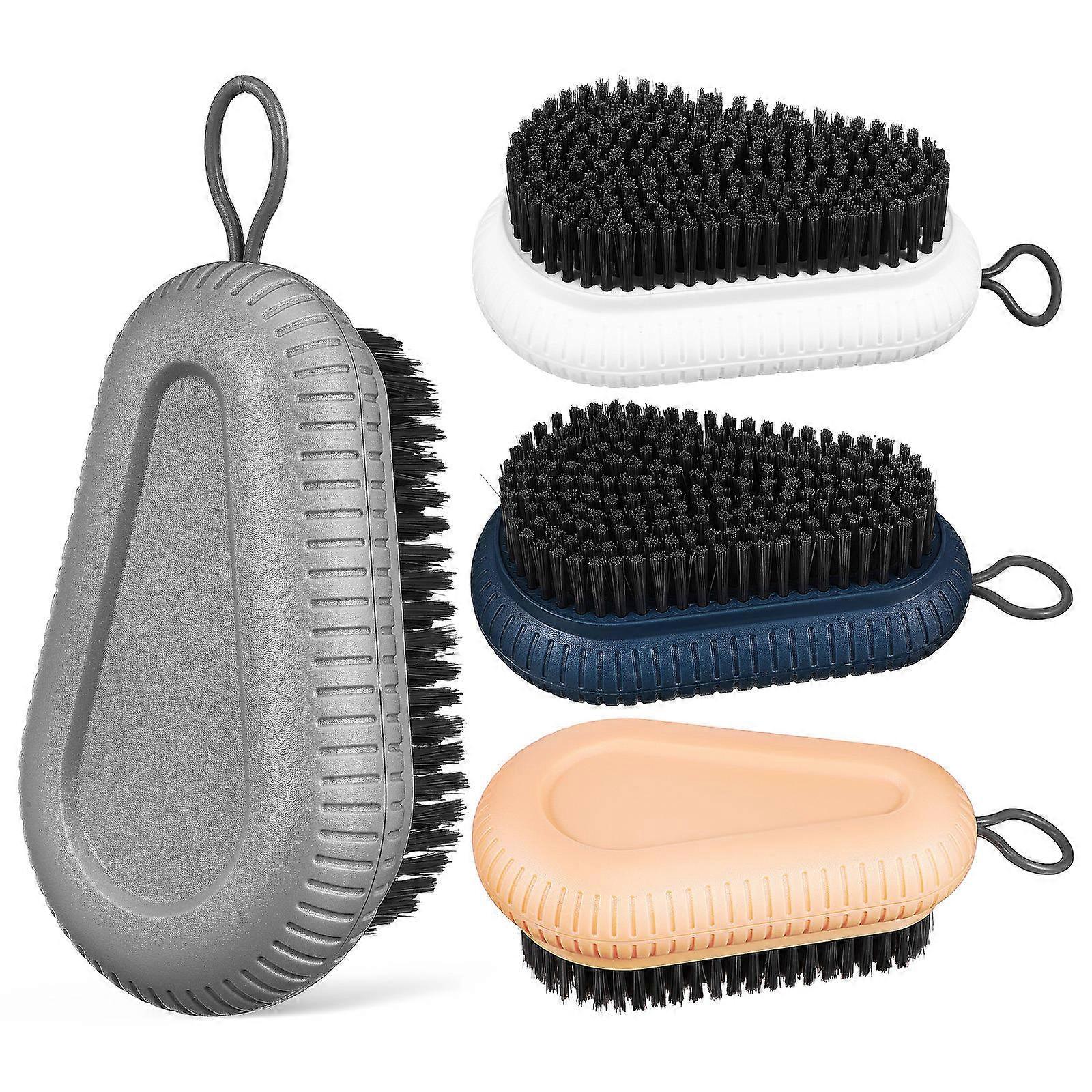 Laundry Brush For Stains Soft Bristles Dark Blue 4Pcs