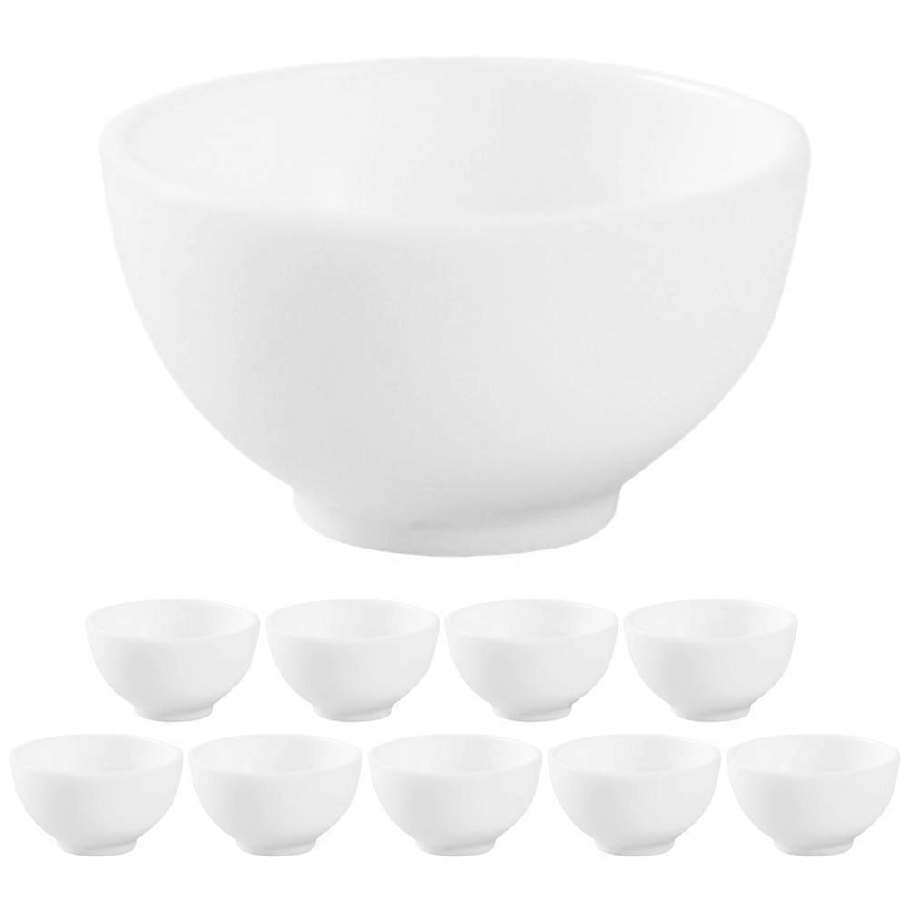 Mini Plastic Bowls Miniature House Accessories For Dolls House Mini House Layout 3.00X3.00X1.50CM Pretend Play 10Pack