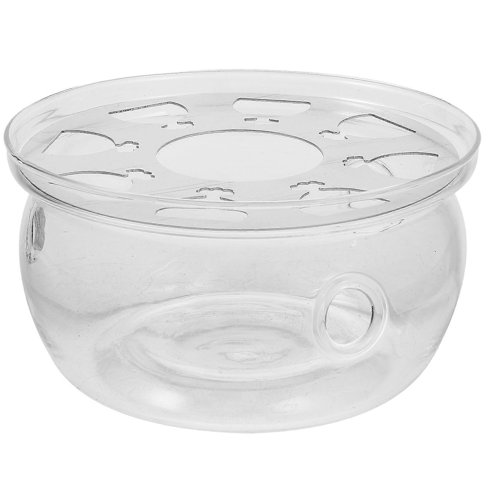Teapot Heating Tool Glass Warming Food Round Base Vintage 1 Set