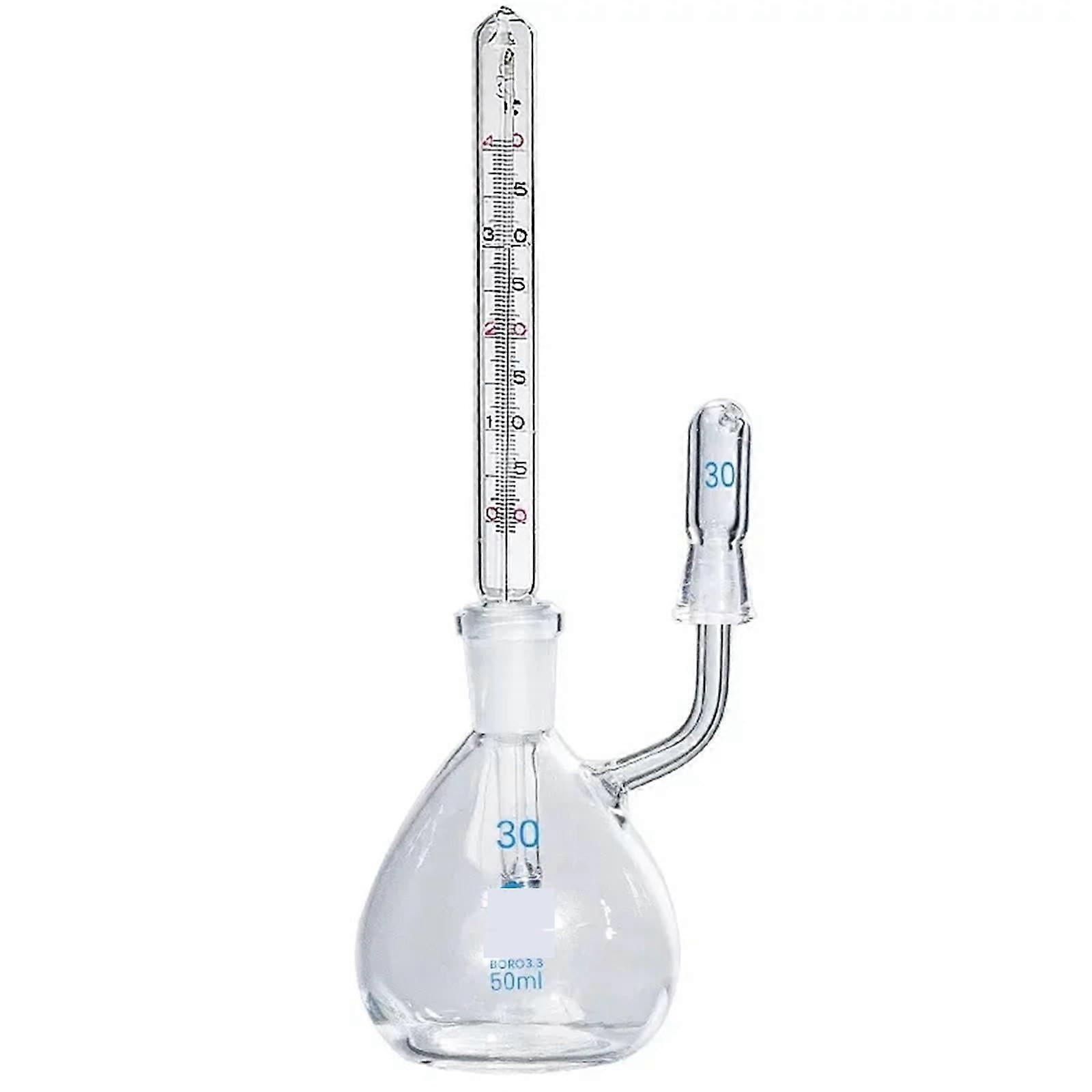 25 ml 50 ml Laboratory Glasses Pycnometer with Thermometer Specific Gravity Bottle Picnometer Laboratory Equipment (50 ml) 50ml