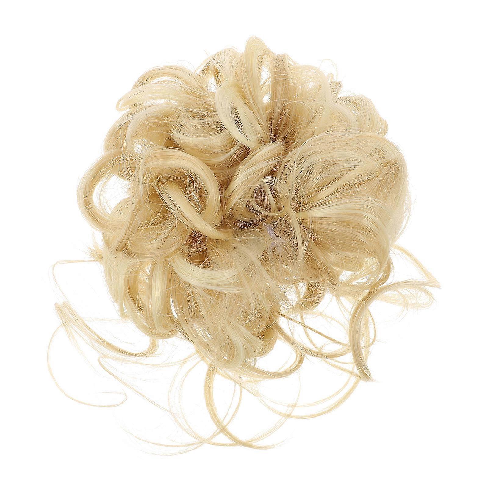 Curly Bun Stylish Messy Bun Hair Piece Everyday Wear Round Shape High Temperature Silk 1Set