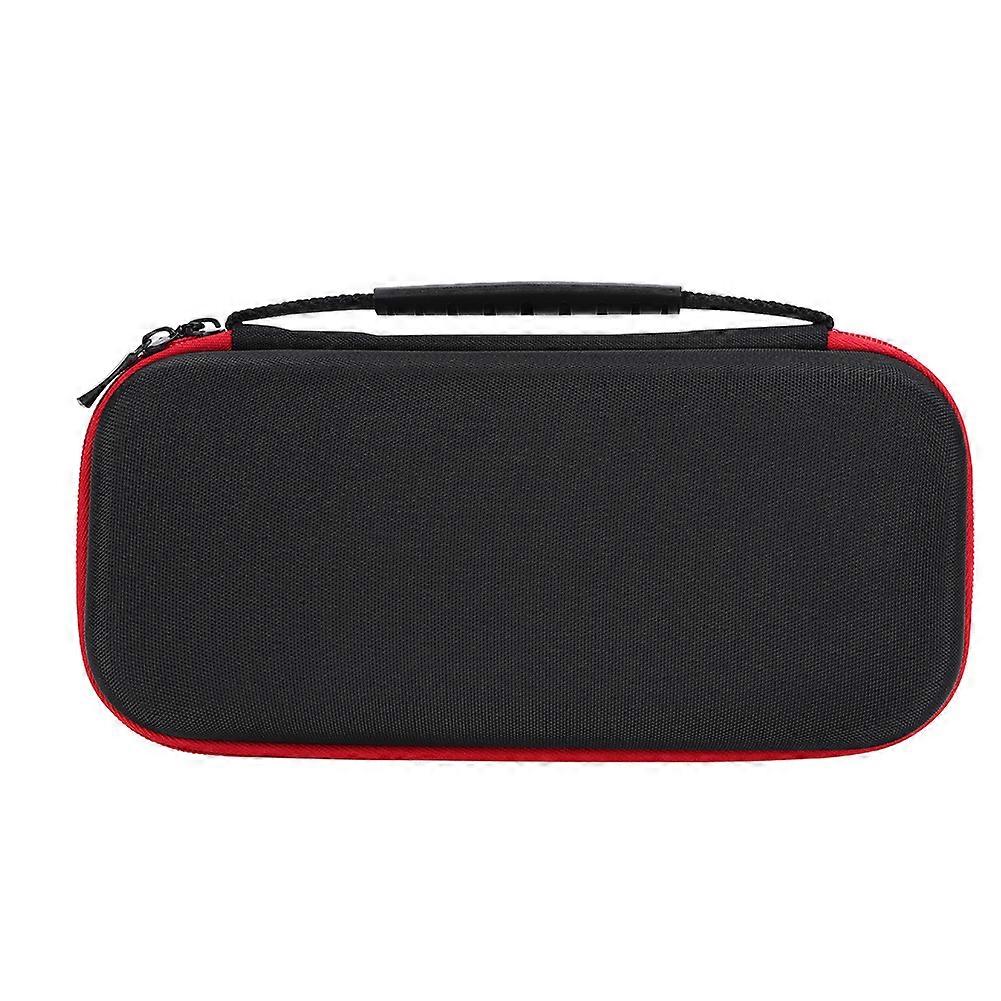 EVA storage bag, double compartment handbag with game card slot for Nintendo Switch (red zipper).