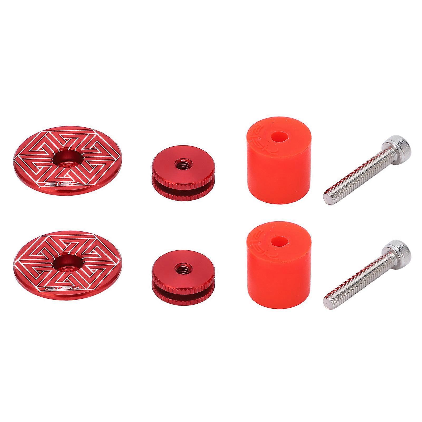 RISK 1 paire/ensemble d'embouts de guidon de vélo en alliage d'aluminium pour le cyclisme, rouge