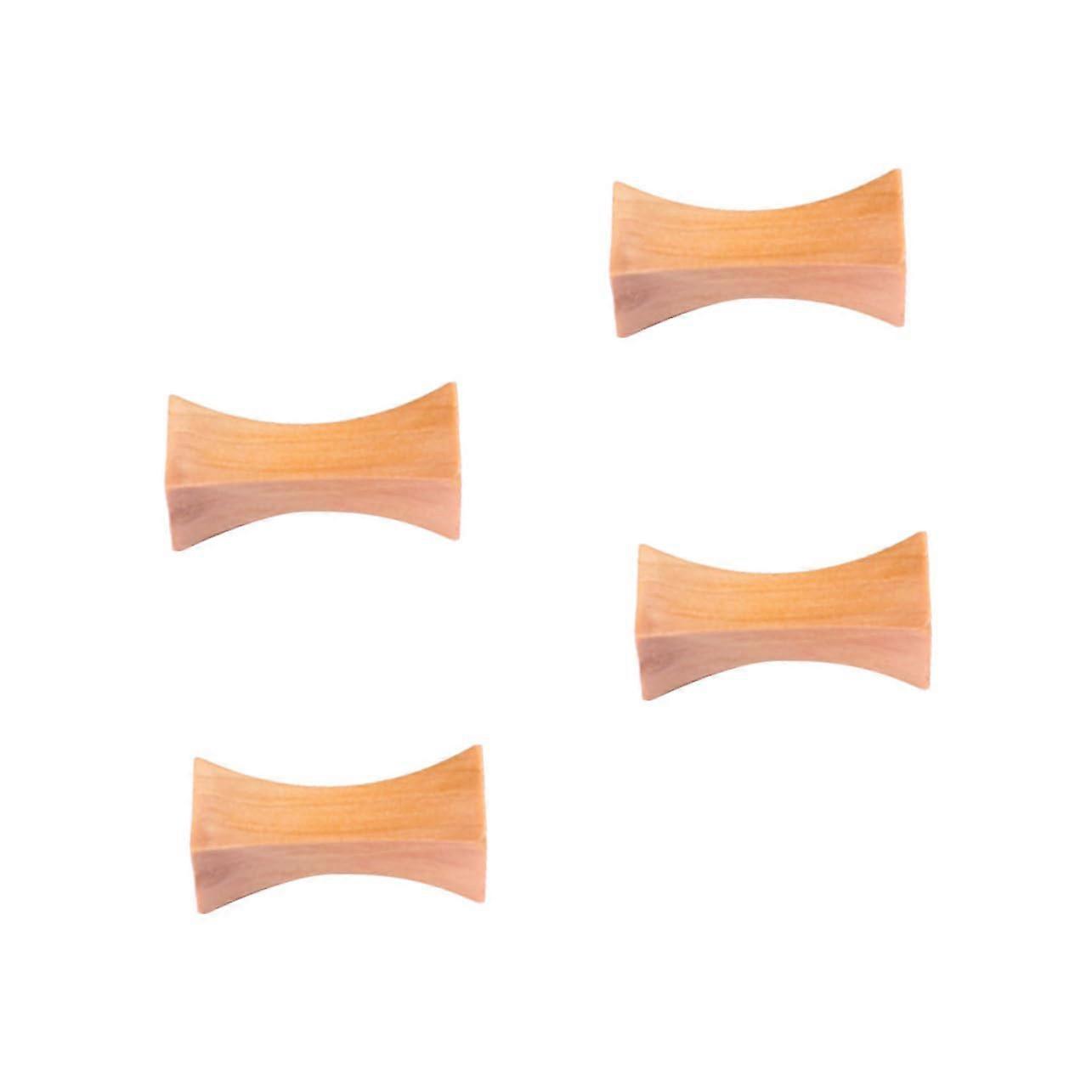 Wooden Chopstick Rests with Thick Waist 4Piece Holder Stand for Forks and Spoons Dining Table Decoration 4.21.71.7cm