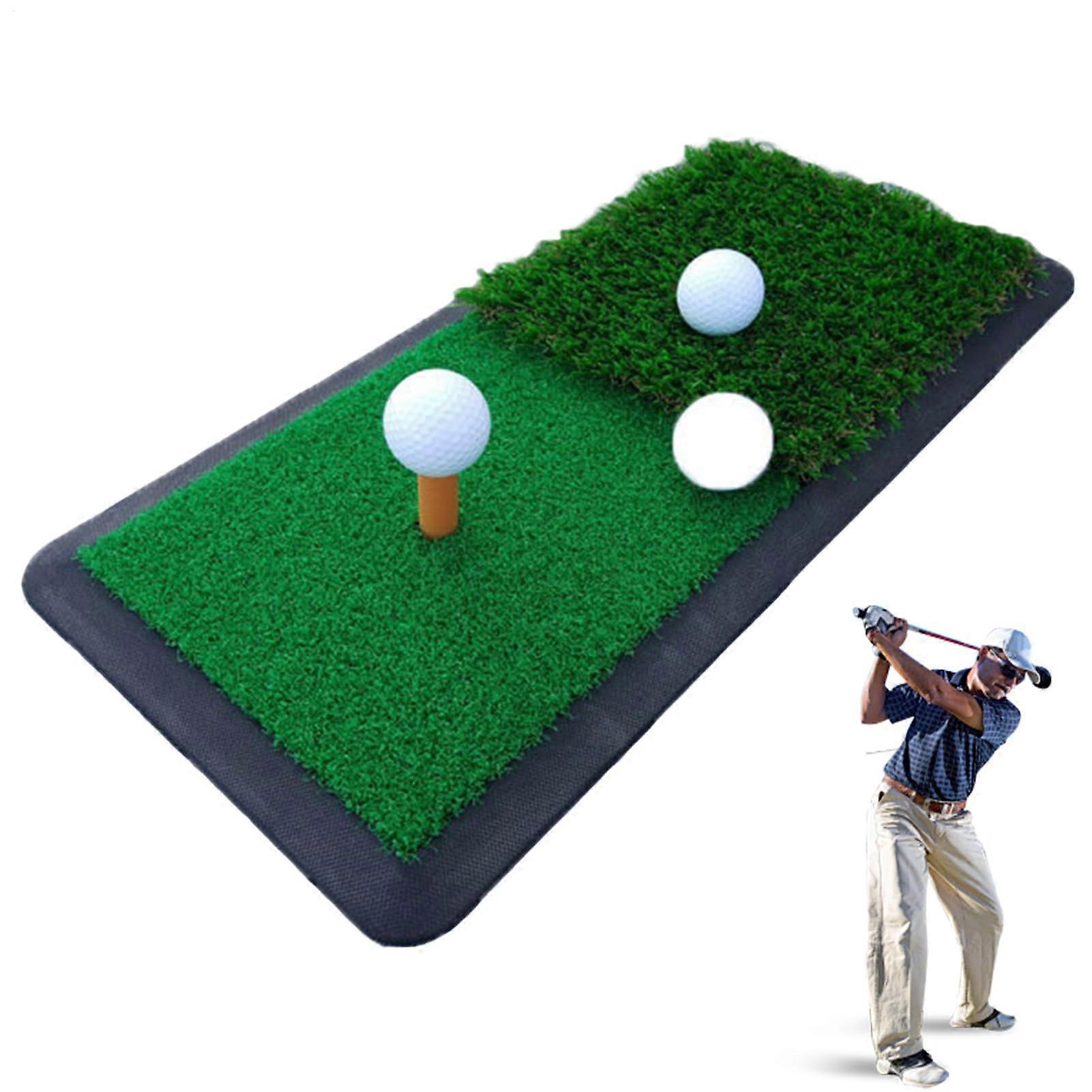 Golf training mat for swing 20x49cm chipping practice mat – artificial grass for indoors