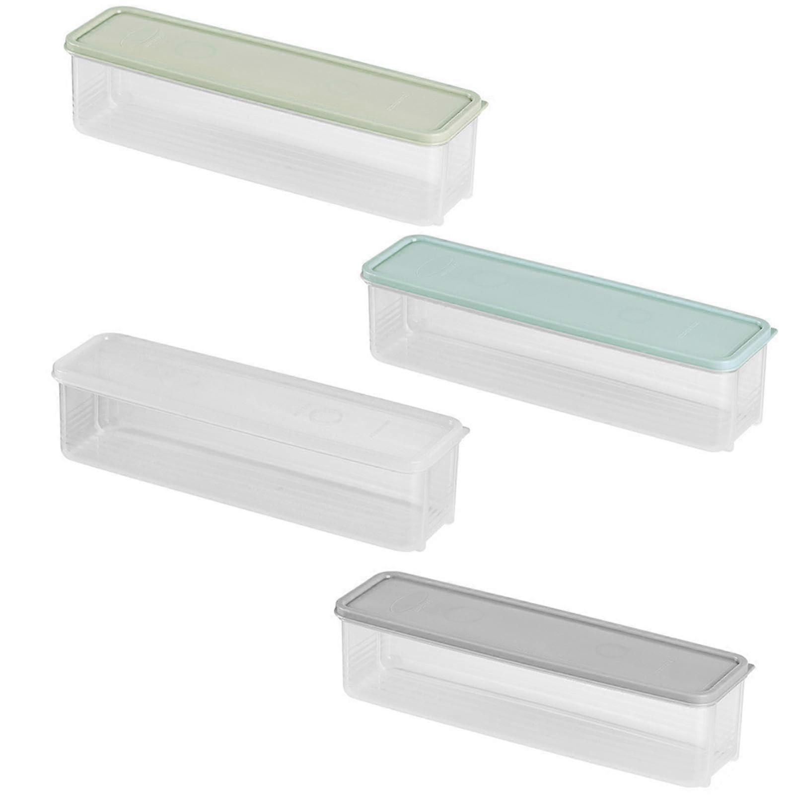 Spaghetti Storage Set of 4, Large Capacity Transparent Pasta Container with Lid for Noodles, Cereal, Snacks, and Sugar