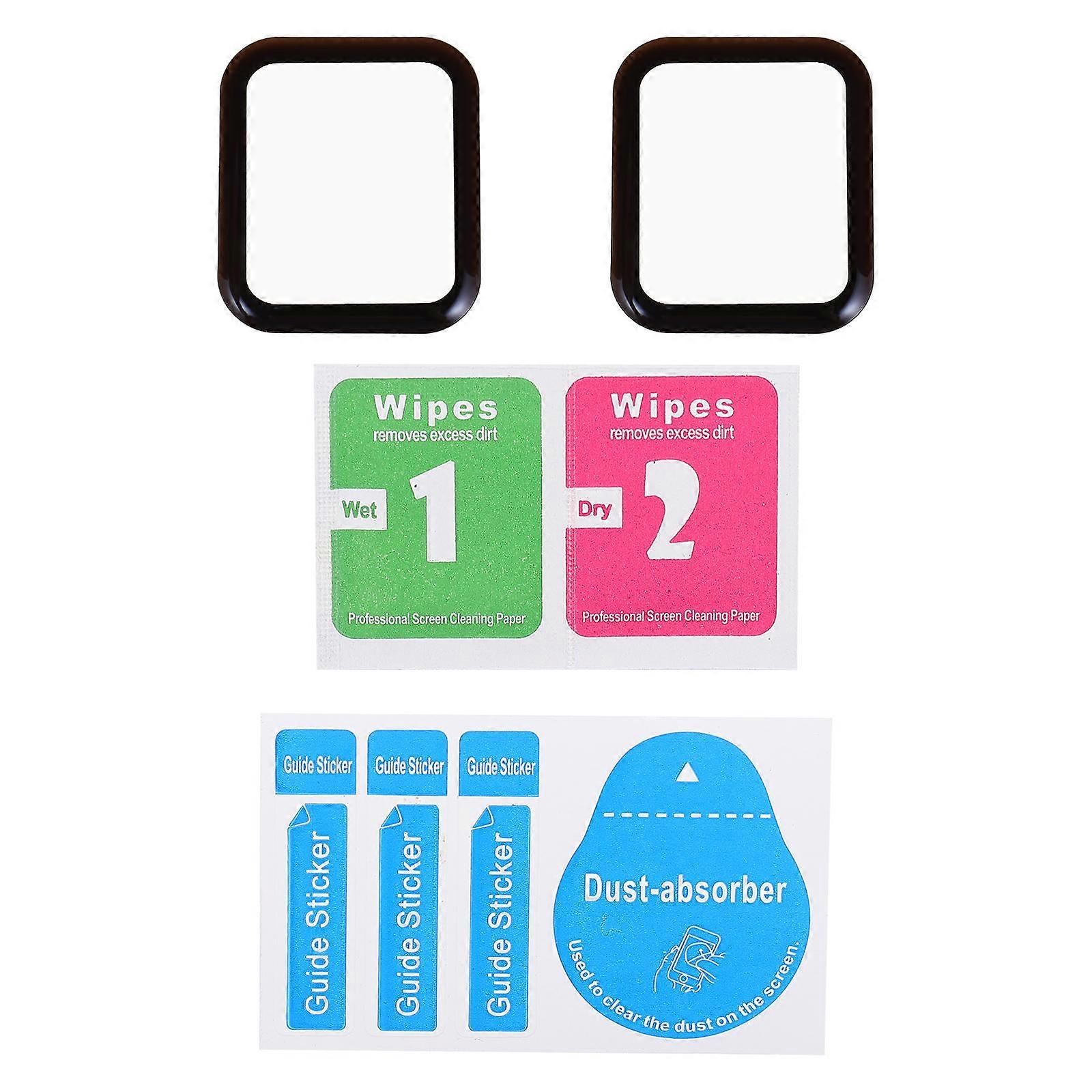 Smartwatch Screen Protector 3D Tempered Glass Films Precise Cutouts Daily Use High Transparency 2Pcs