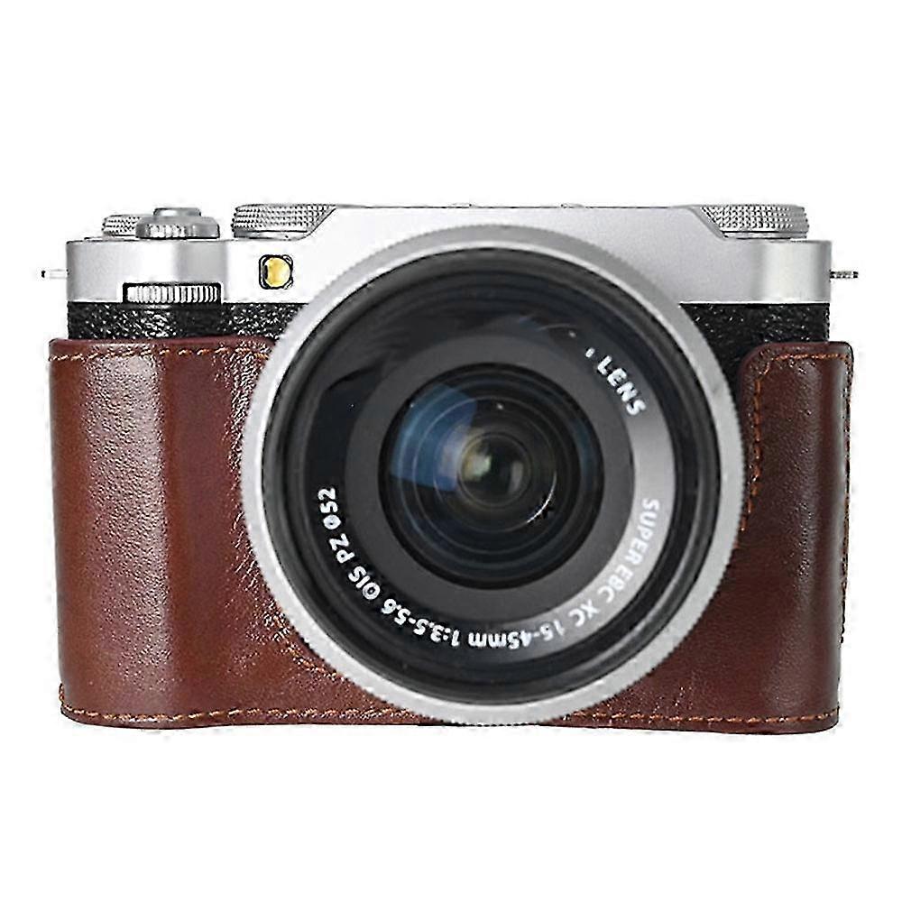 Type C Protective Case for Certain Camera Models with Battery Opening Design - Genuine Leather Camera Cover