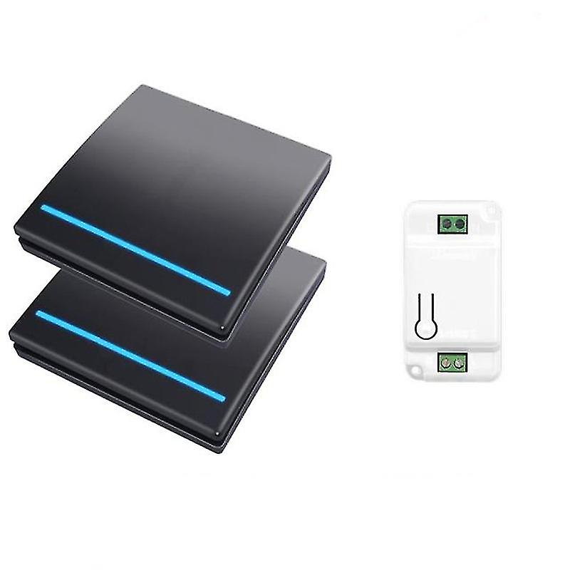 Wireless Wall Switch Light RF Remote Control 1/2/3 Gang 110V 220V Receiver-P