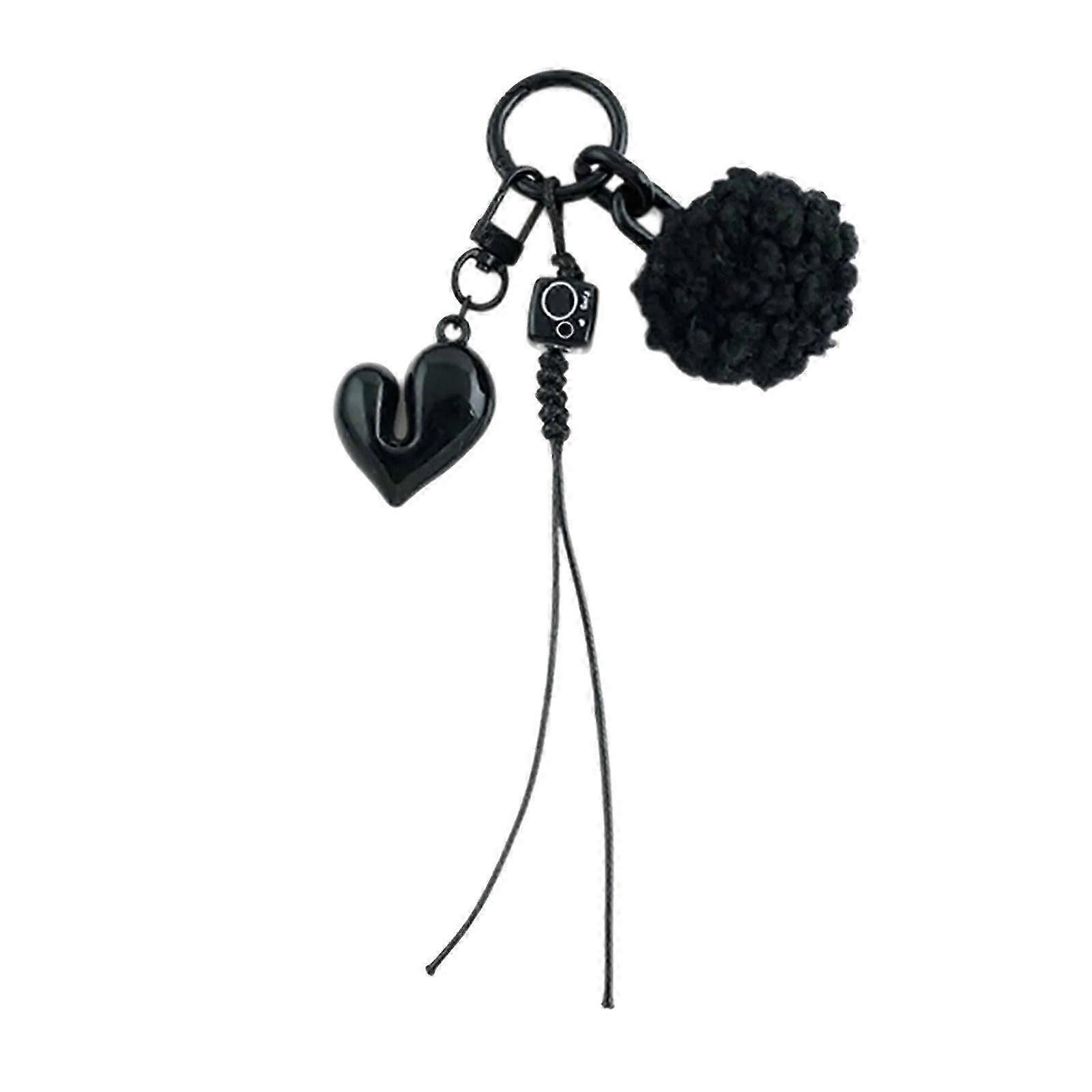 Unique Plush Heart Bear Keychain Elegant Heart Keychains Bag Decoration Adds A Touch Of Style To Your Bag Or Car  Red