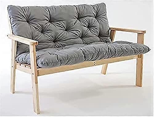 Swing cushion for outdoor garden swings, hammock cushion with backrest, gray, 100 x 100 cm