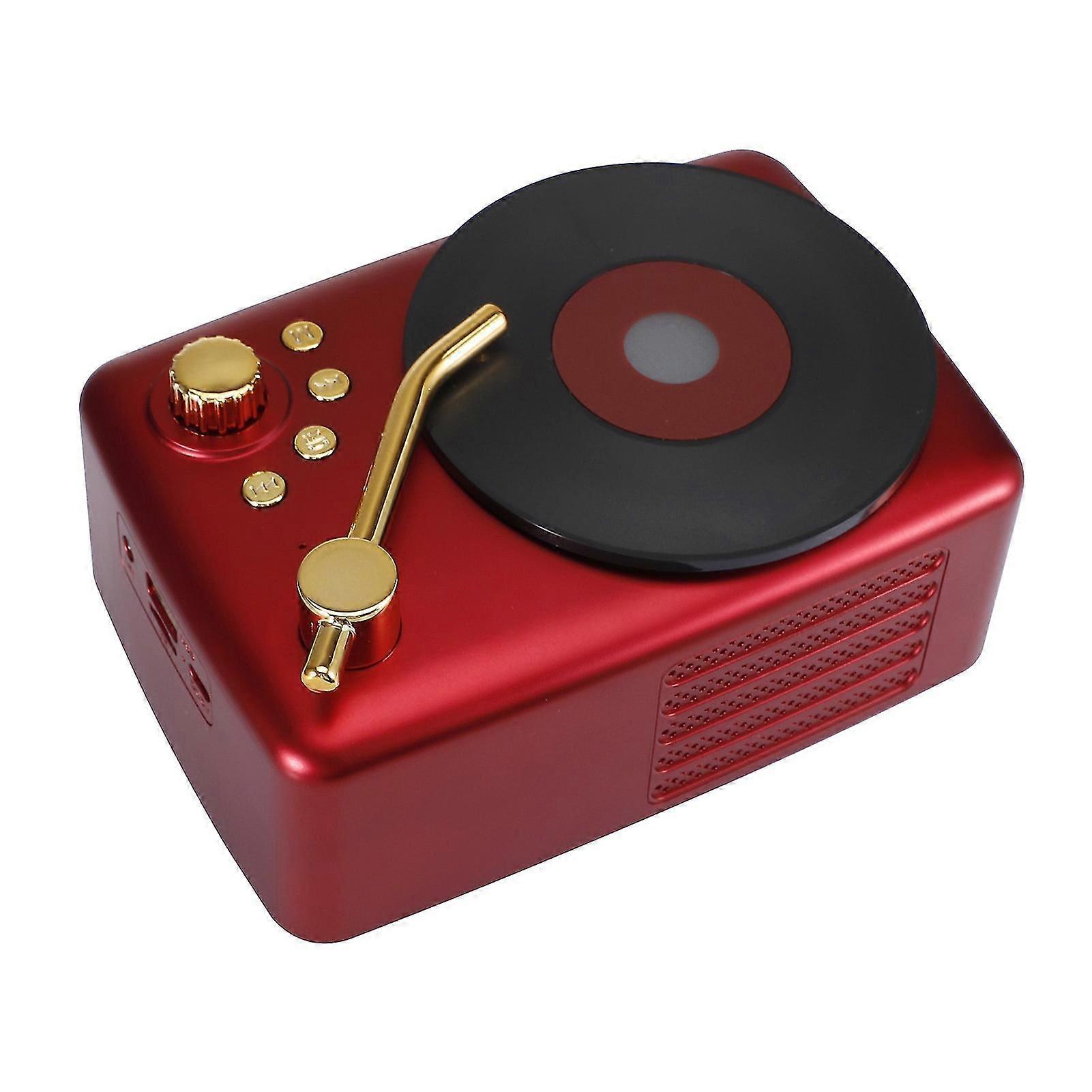 Wireless Bluetooth-Compatible 5.0 Rechargeable Vintage Gramophone Speaker Music Player