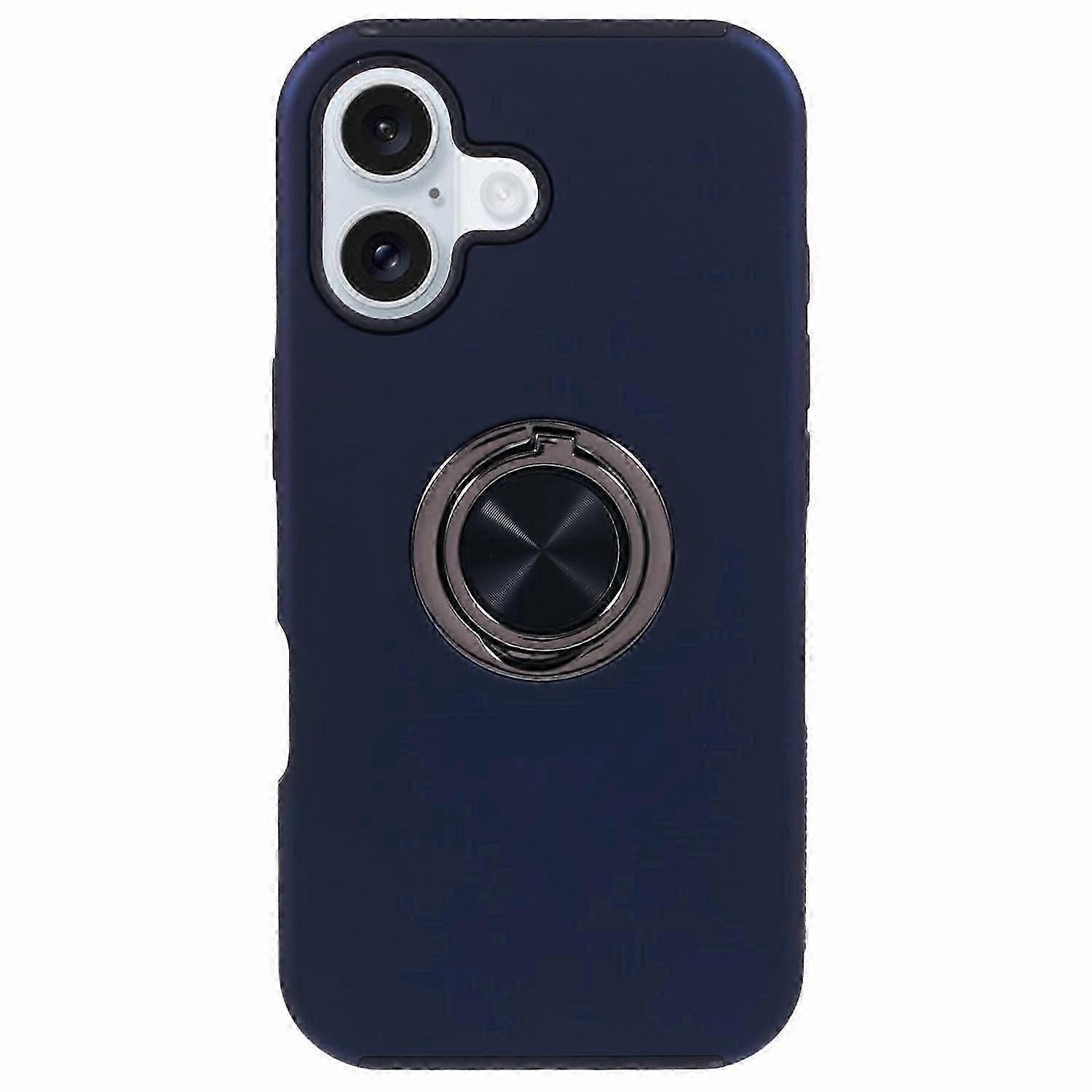 Case for a smartphone with PC+TPU cover and rotatable ring holder