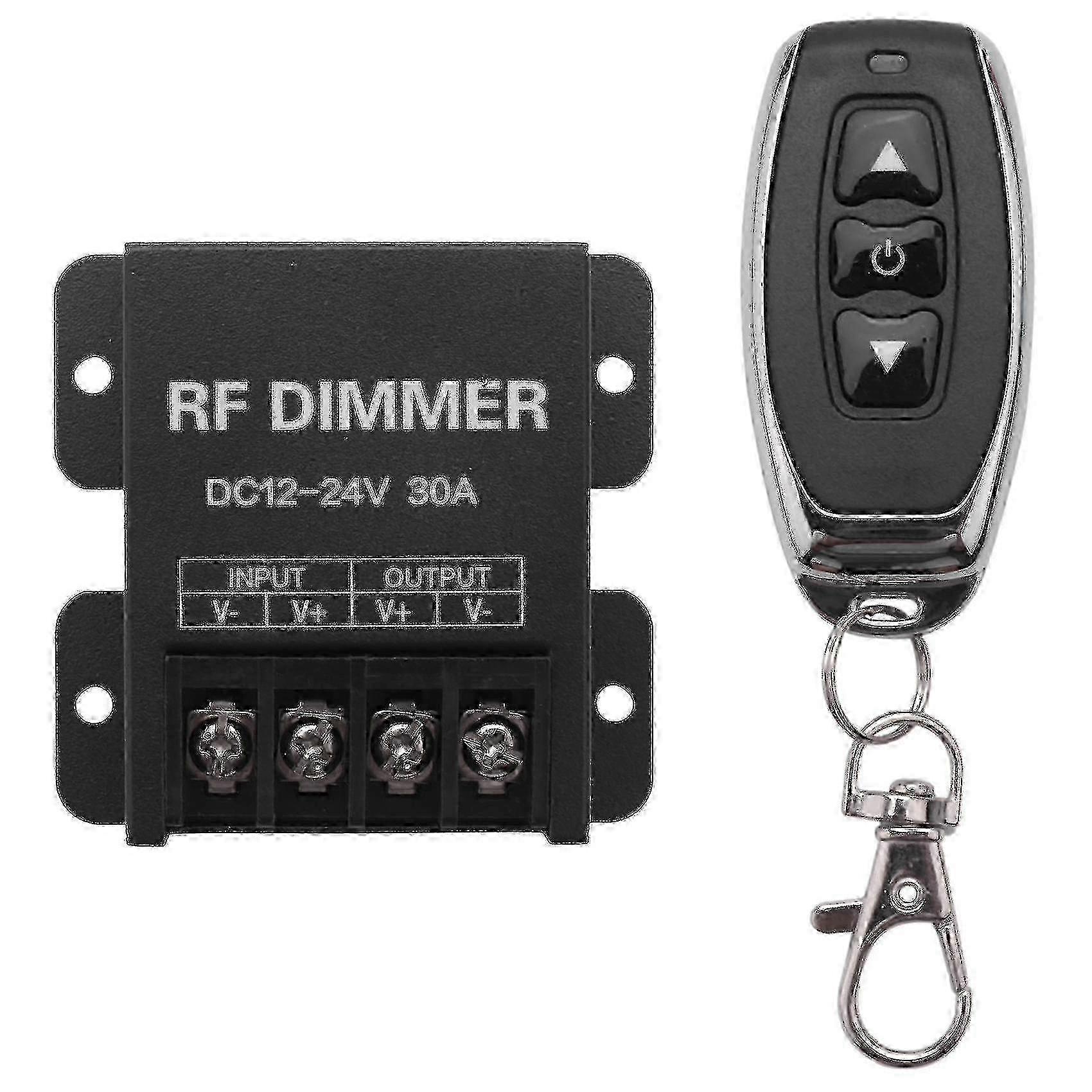12V RF LED Dimmer Wireless Brightness Remote Controller for 5050, DC 12V-24V 30A 360W 720W