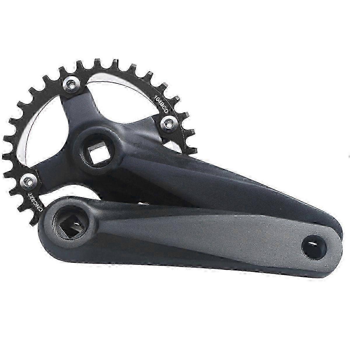 32T Narrow Wide Single Speed Chainring and Square Hole Crank Arm for 152mm Bicycle Crankset