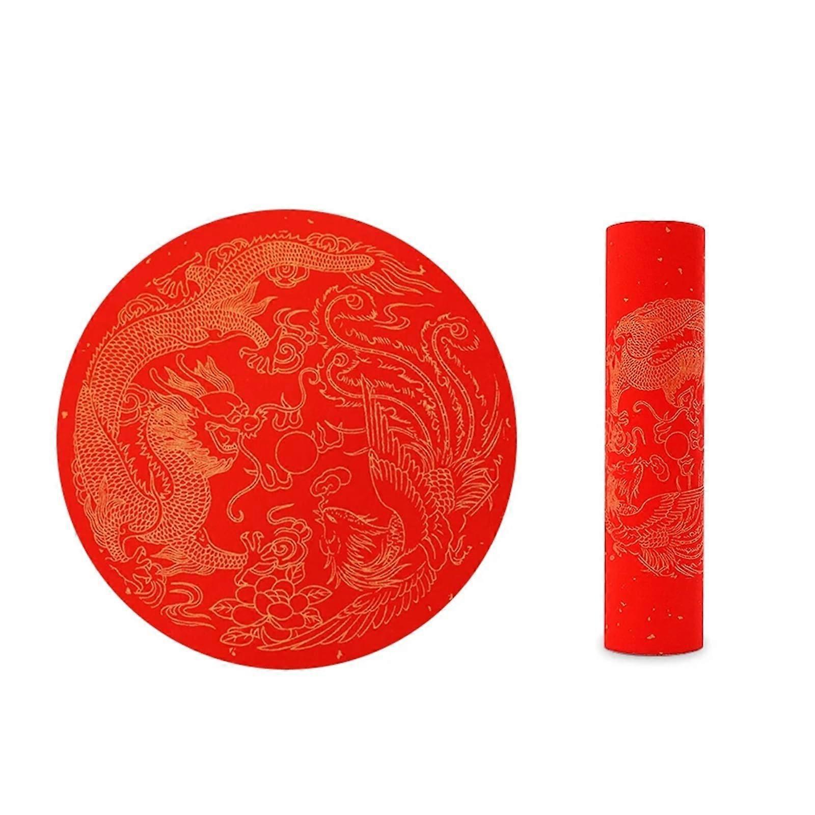 tianwandong Red Xuan Paper, Rice Paper, Decoupage Scroll, Papel Arroz for Spring Festival Couples, Calligraphy, SemiRaw Rice Paper (W 0.17x50m)