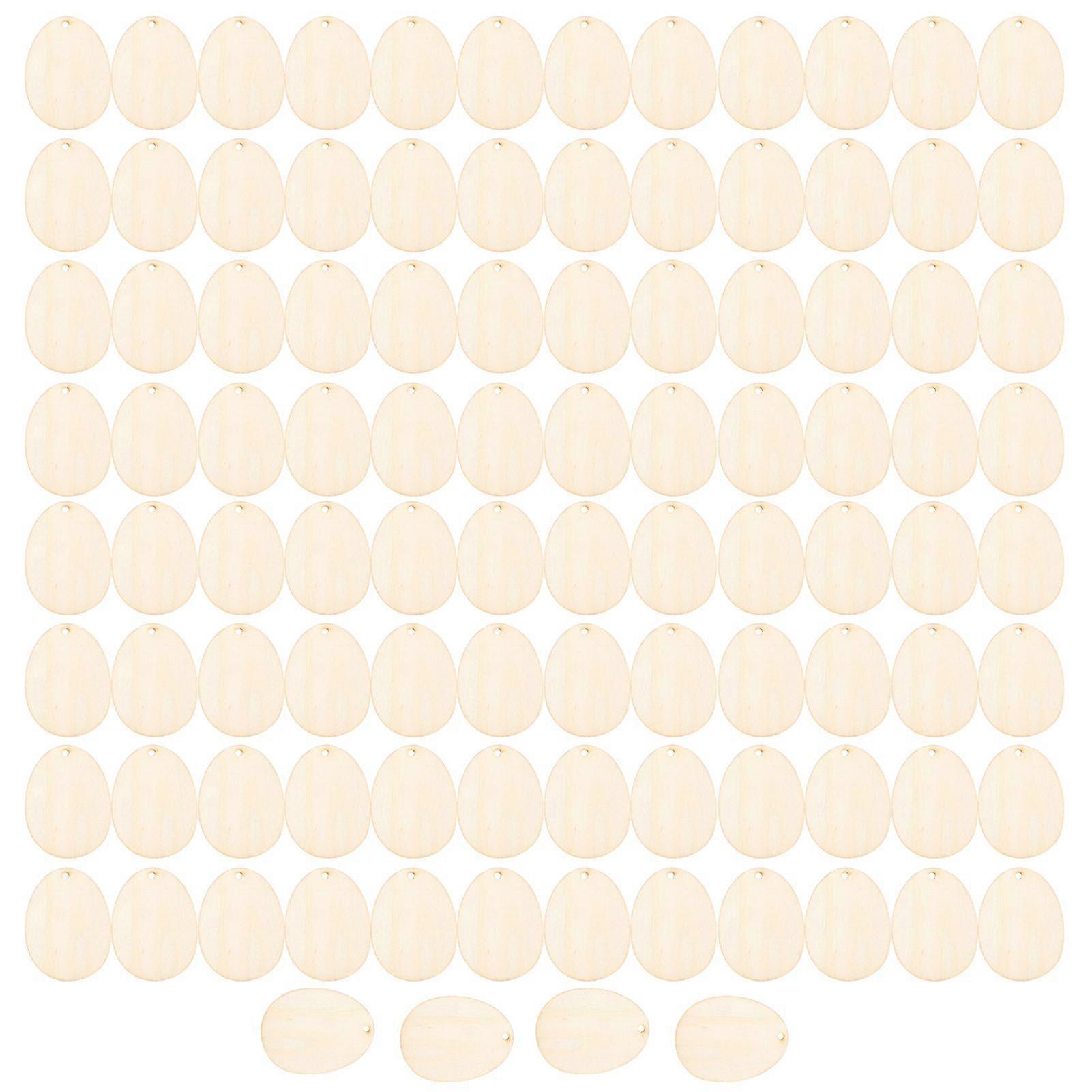 2025 Latest Model  100 Pcs Wooden Egg Chip Environmental Friendly Easter Egg