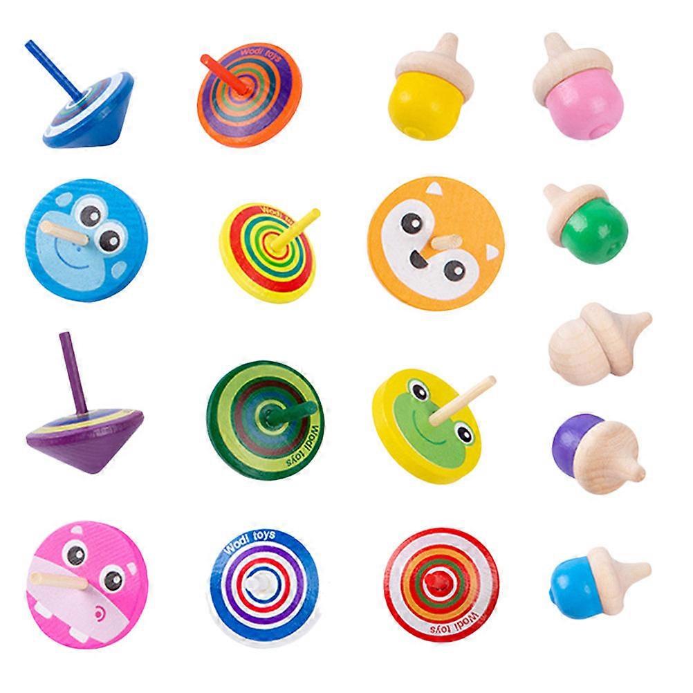 Wood Gyro Toys for Kids Playing Assorted Color Synthetical Material Lightweight Fun