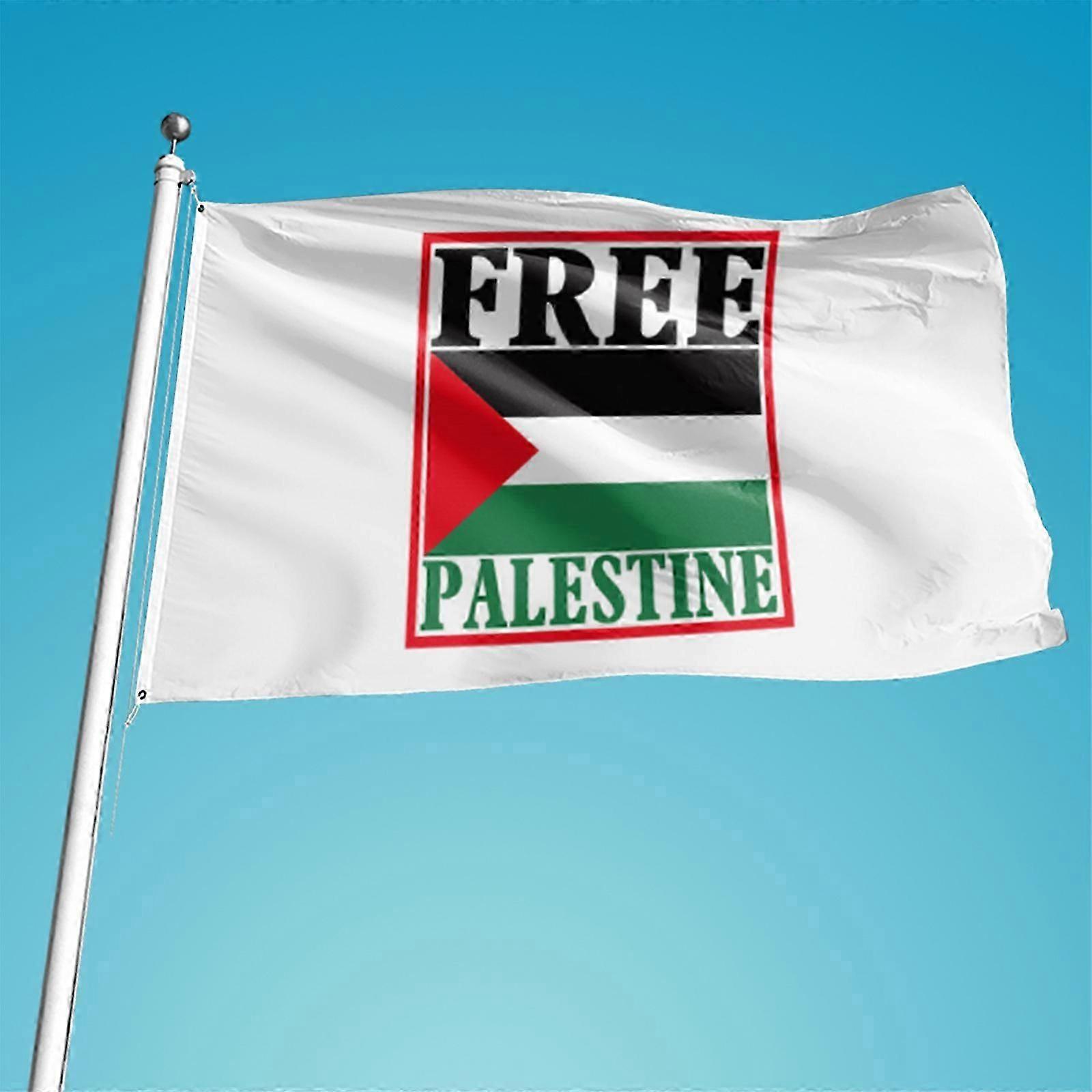 Drapeau de la Palestine 3x5 pi, 90 * 150cm Drapeau de la Palestine résistant à la décoloration avec 2 œillets en laiton, drapeau de la Palestine pour une utilisation extérieure en plein air