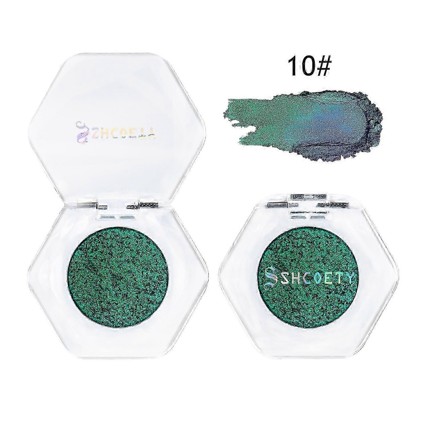 Meerjungfrau Schillernde Lidschattenpalette Helles Lila Smaragd Glitzer Lidschatten, Glitzer Diamant Highlighter Make-up Lidschatten