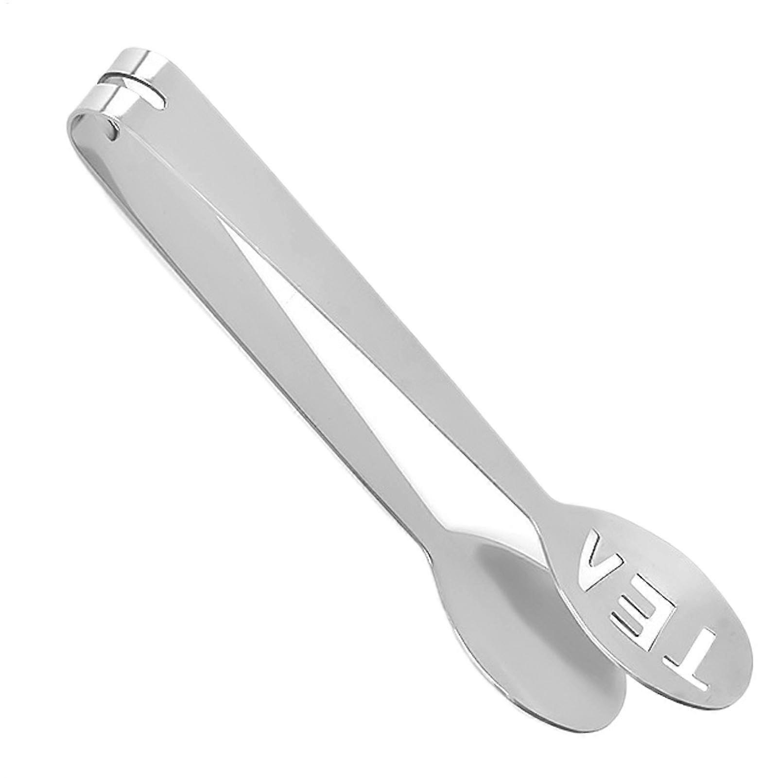 Tea Bag Squeezer Spoon Stainless Steel Multi Tool Clip Holder Tong For Ice Cubes Sugar Lemon Slices